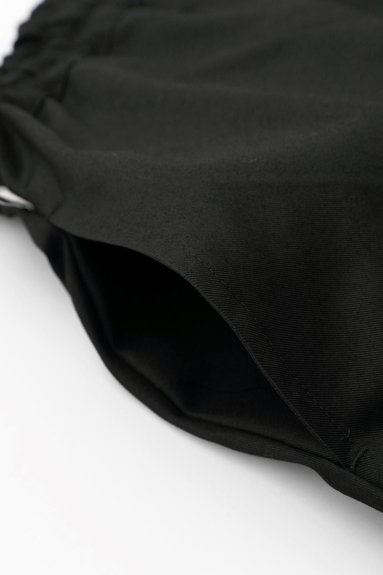 Cotton×Solotex® Chino Cloth Daimonjiyama Daimonji Sarouel Pants / Black