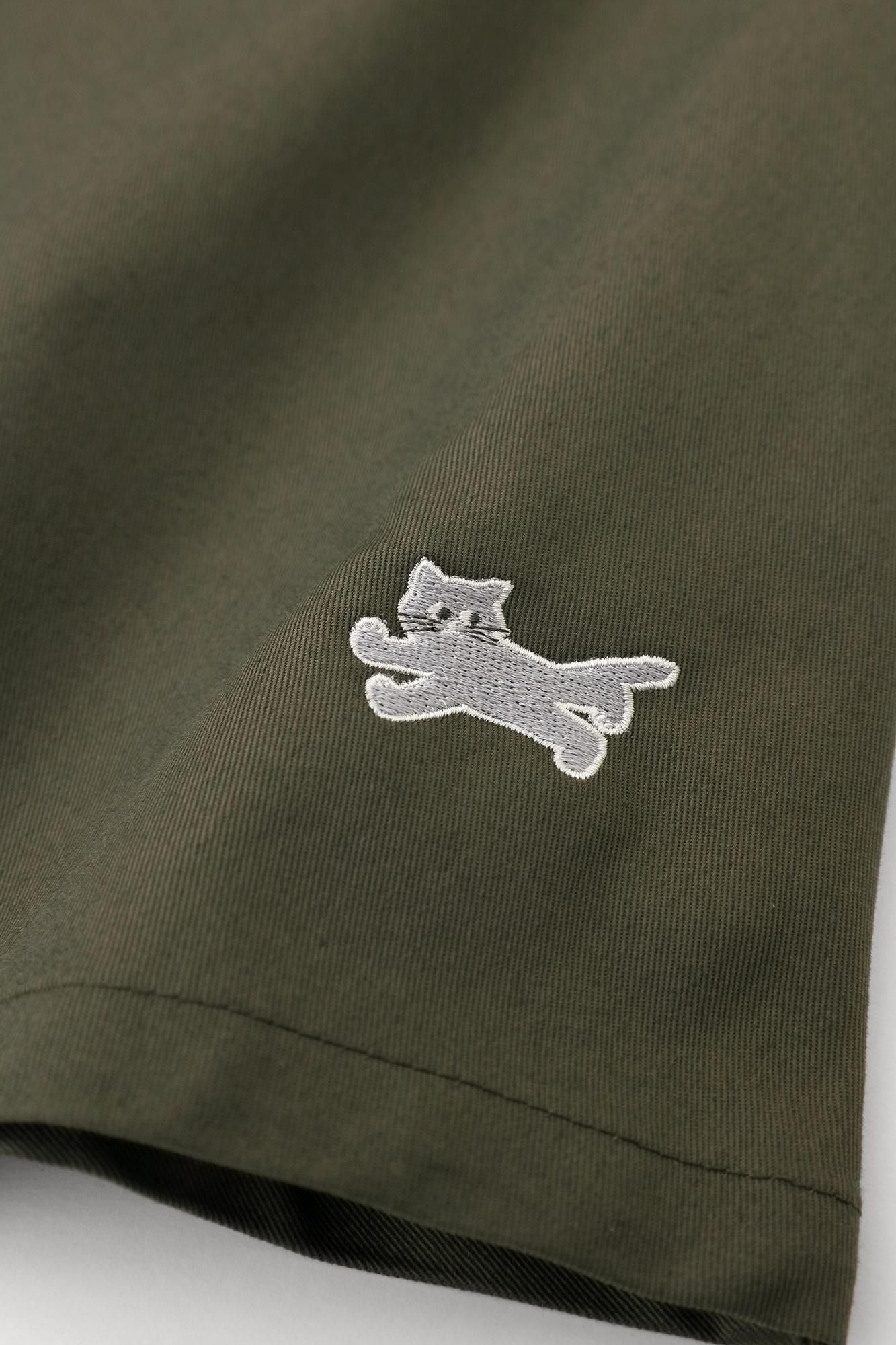 Cotton×Solotex® 卡其布 大文字山 飛鼠褲/卡其綠