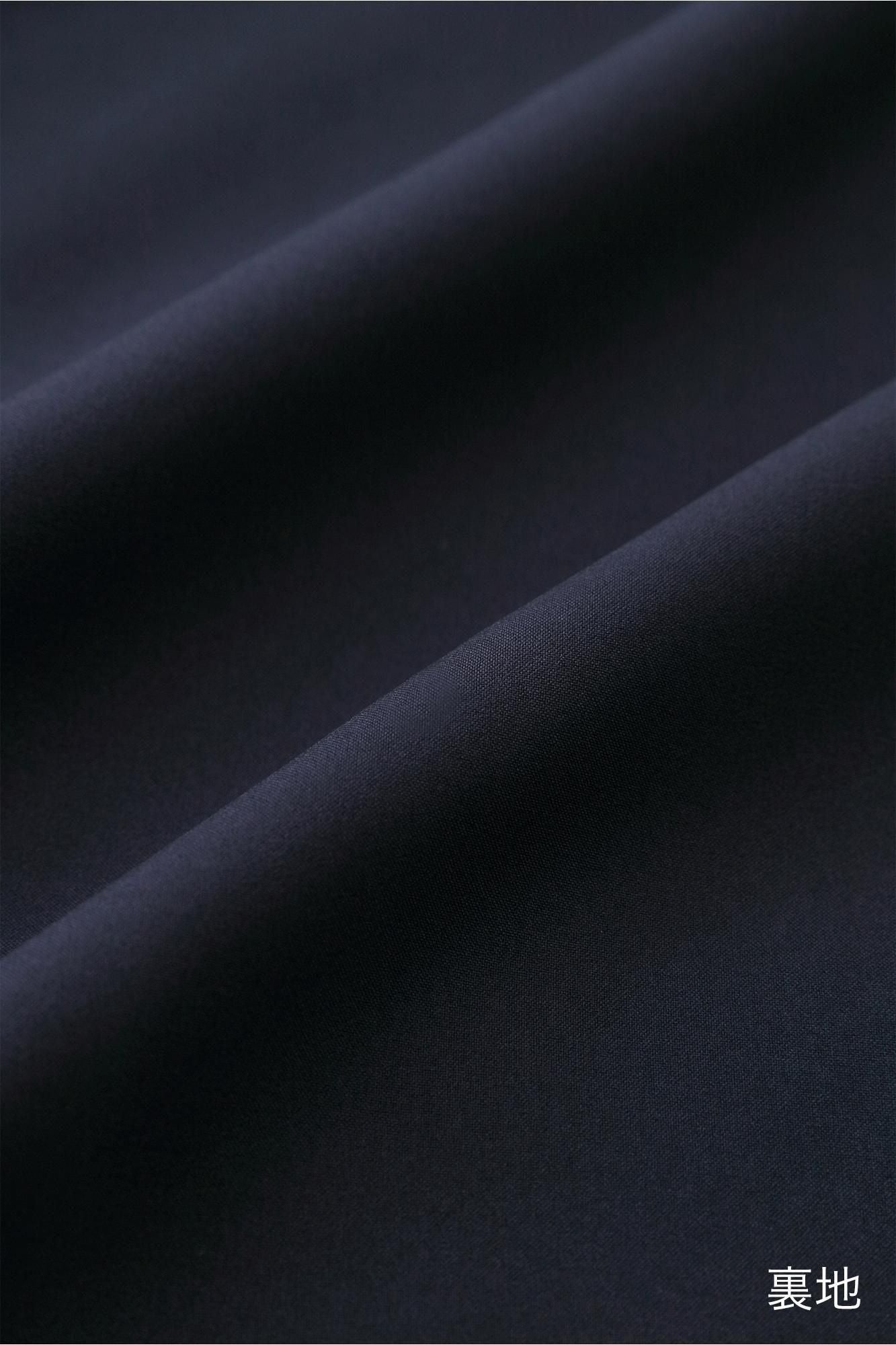 棉斜紋織有領ZIP UP外套/SO-SU-U十數 混藍色