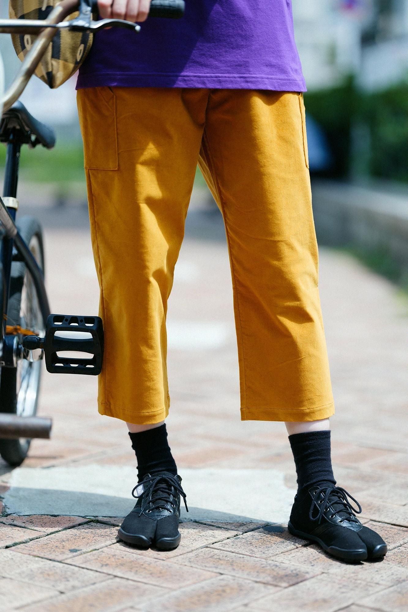 Velours côtelé extensible BIKE Suteteko/Marigold