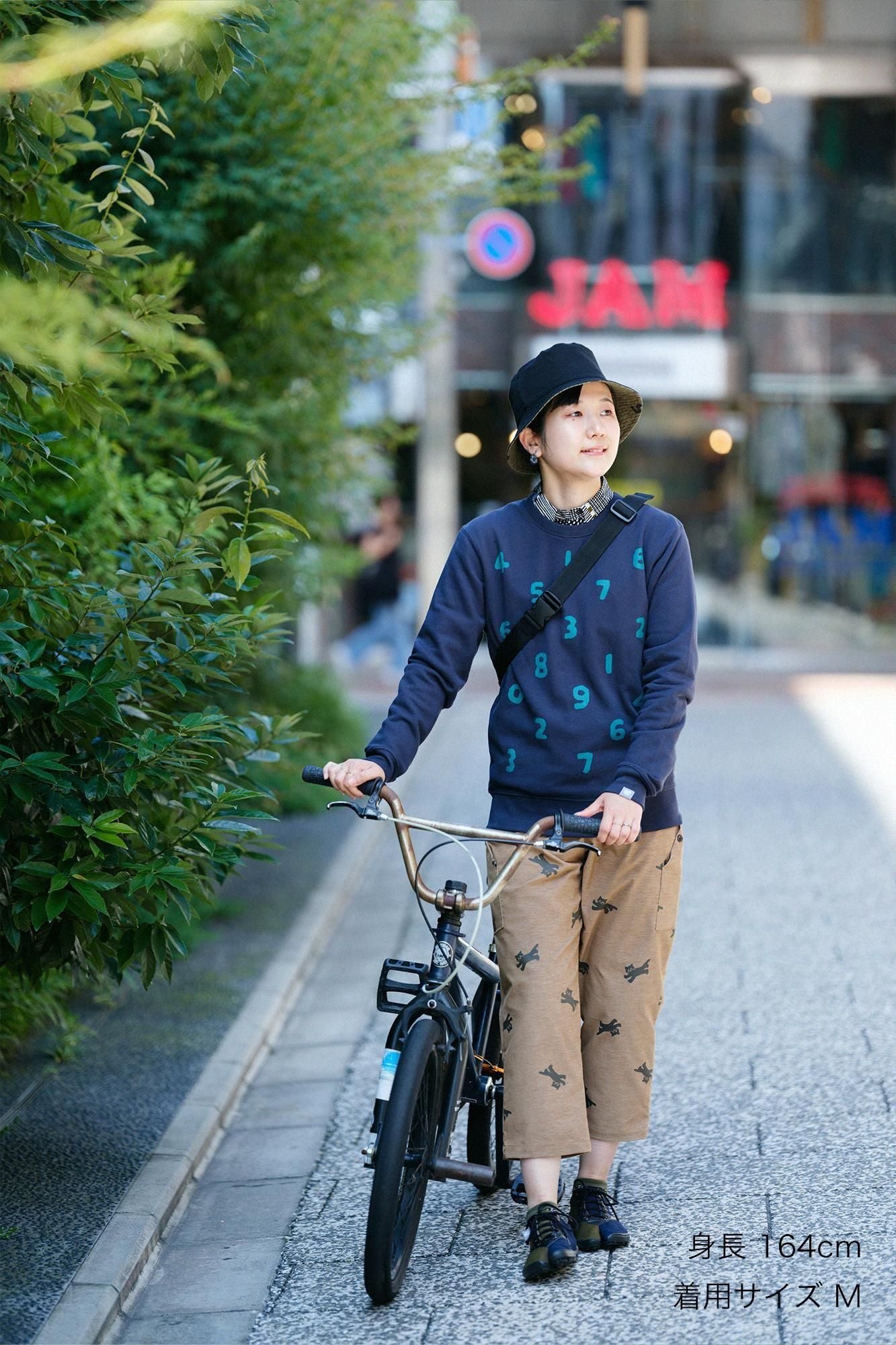 스트레치벨벳 BIKE 스테테코/황토색을 달리는 고양이