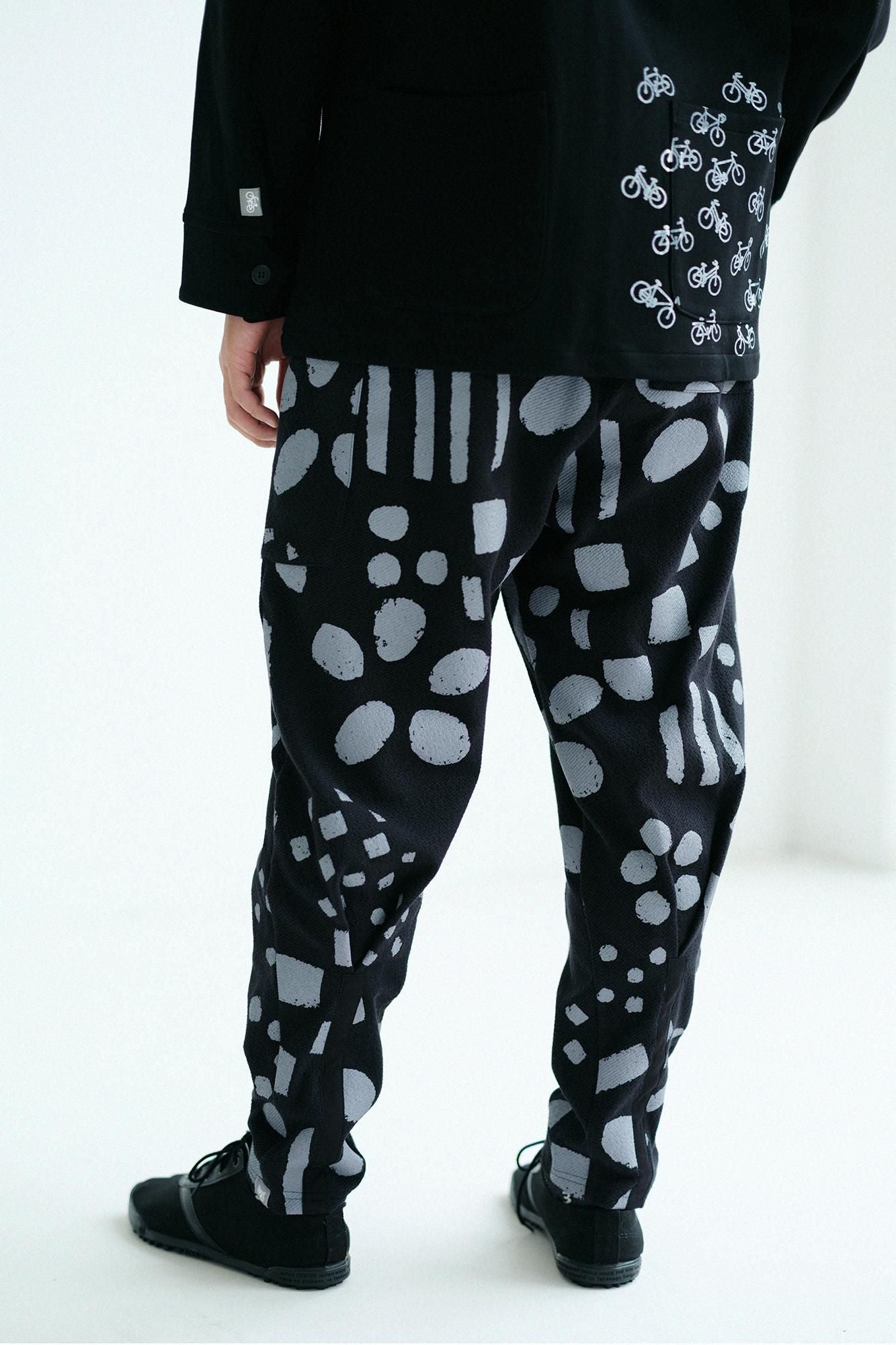 立體壓紋緹花 BIKE 修腿馬術褲/明麗 陽 黑色