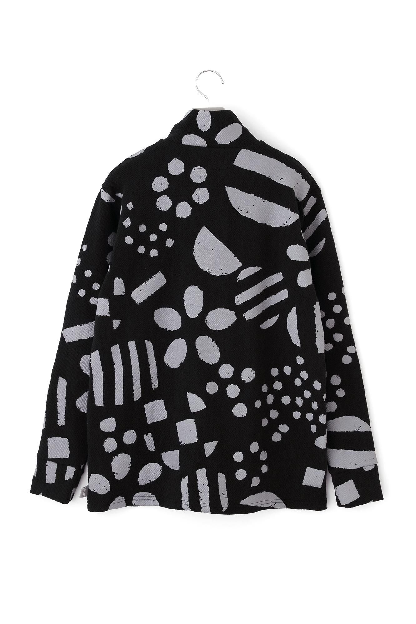 Puckered Jacquard H.W.S ZIP UP Blouson / Spring Buds Sunny Black