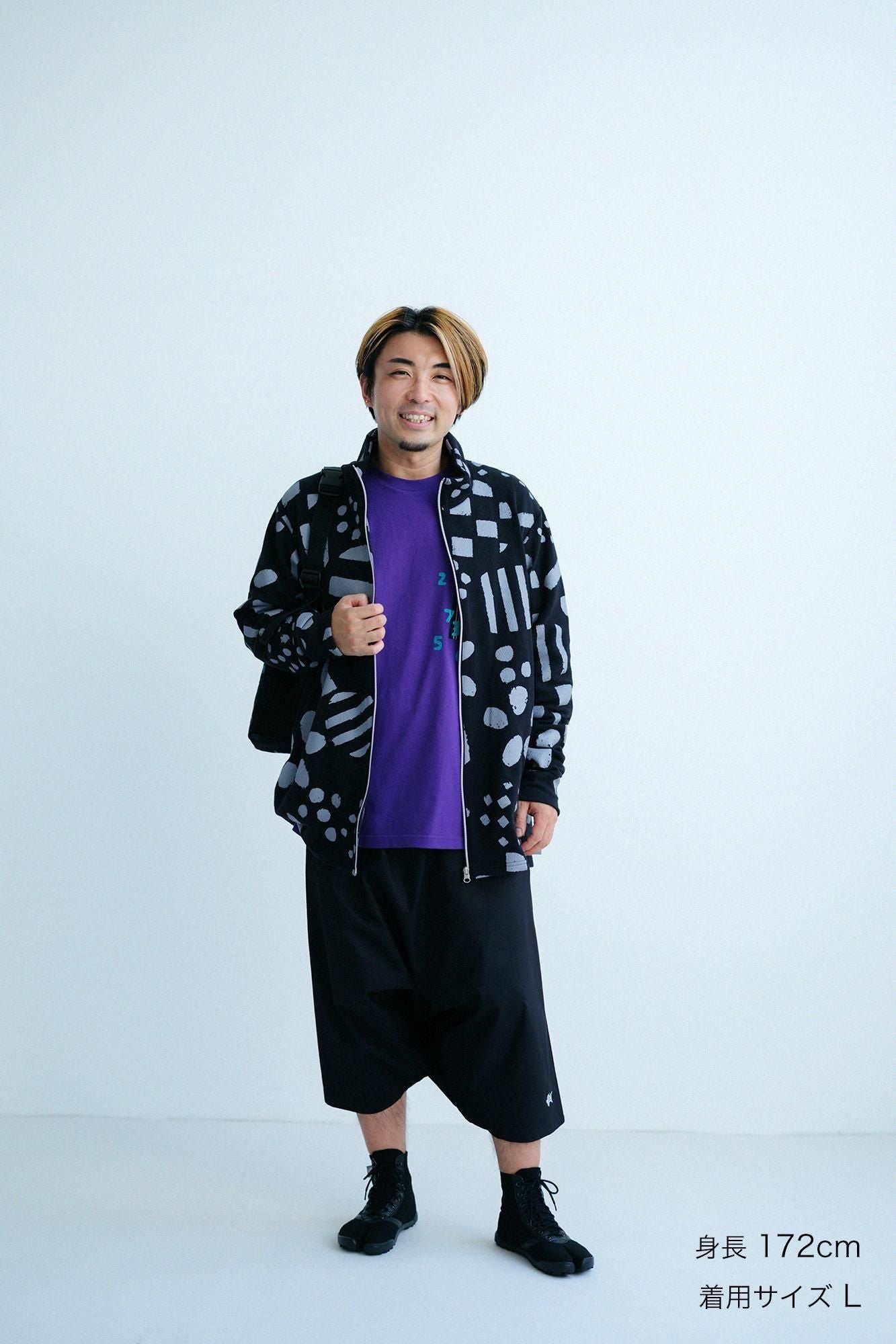 Puckered Jacquard H.W.S ZIP UP Blouson / Spring Buds Sunny Black