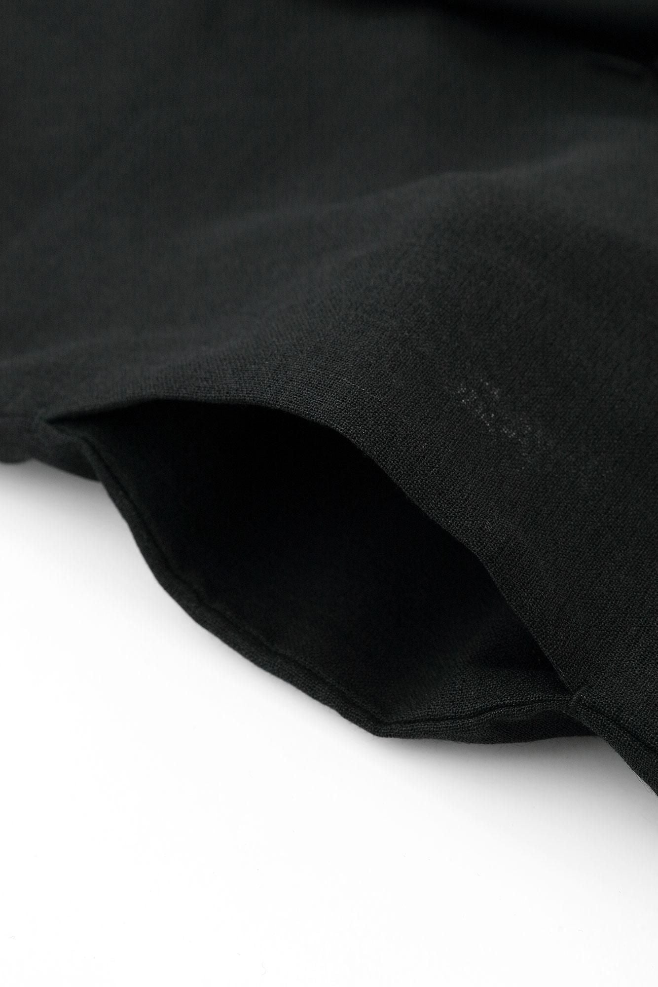 梳毛(そもう) 紗(しゃ) 宮中袖(きゅうちゅうそで) 短衣(たんい) 単(ひとえ)/濡羽色(ぬればいろ)