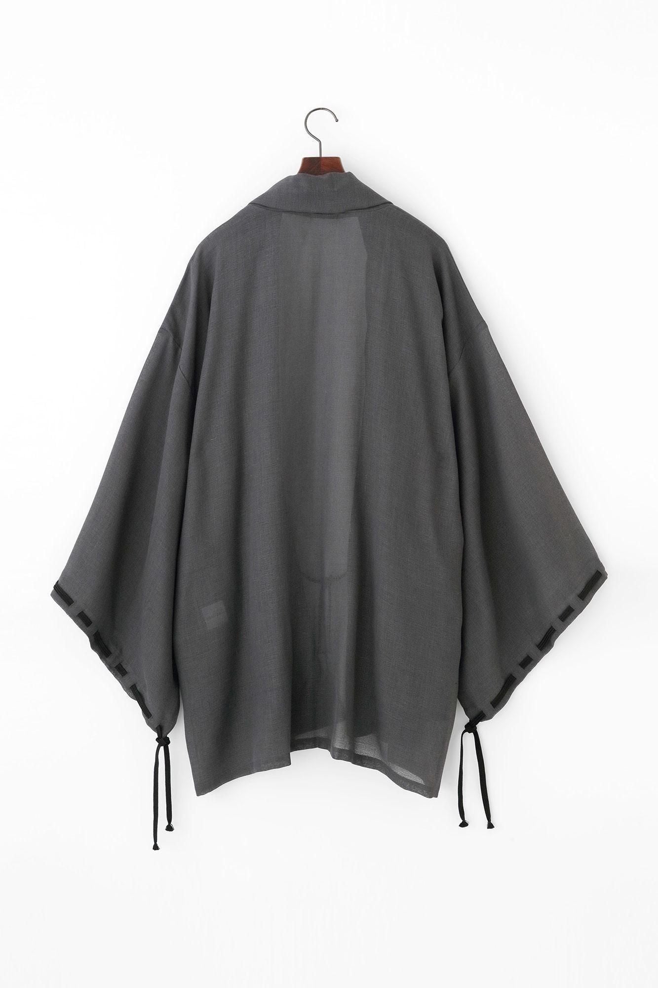 梳毛(そもう) 紗(しゃ) 宮中袖(きゅうちゅうそで) 短衣(たんい) 単(ひとえ)/鈍色(にびいろ)