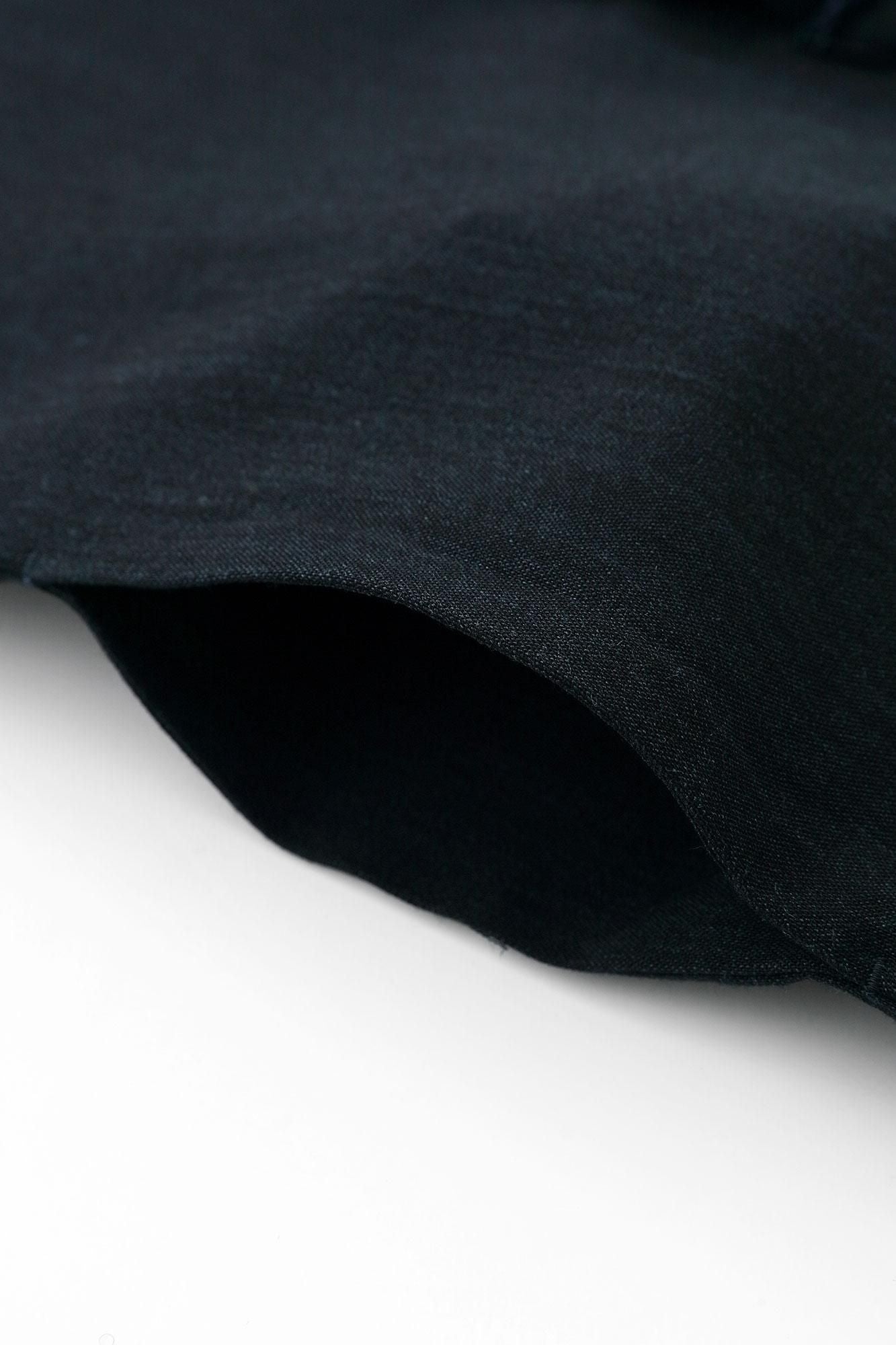 毛麻混(けあさこん) 宮中袖(きゅうちゅうそで) 短衣(たんい) 単(ひとえ)/留紺(とめこん)