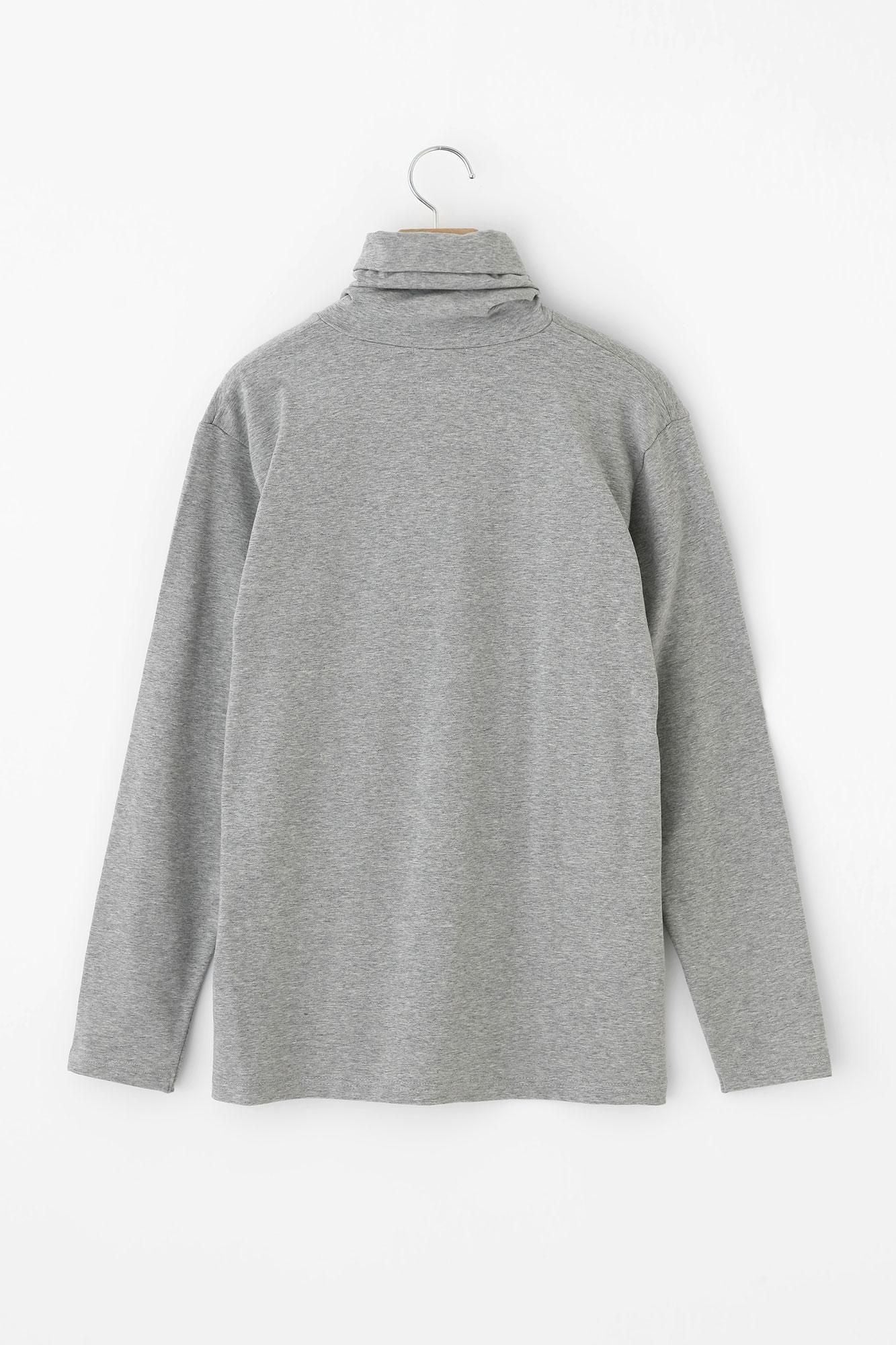 ベア天竺 衿巻ジバン/杢灰(もくはい)