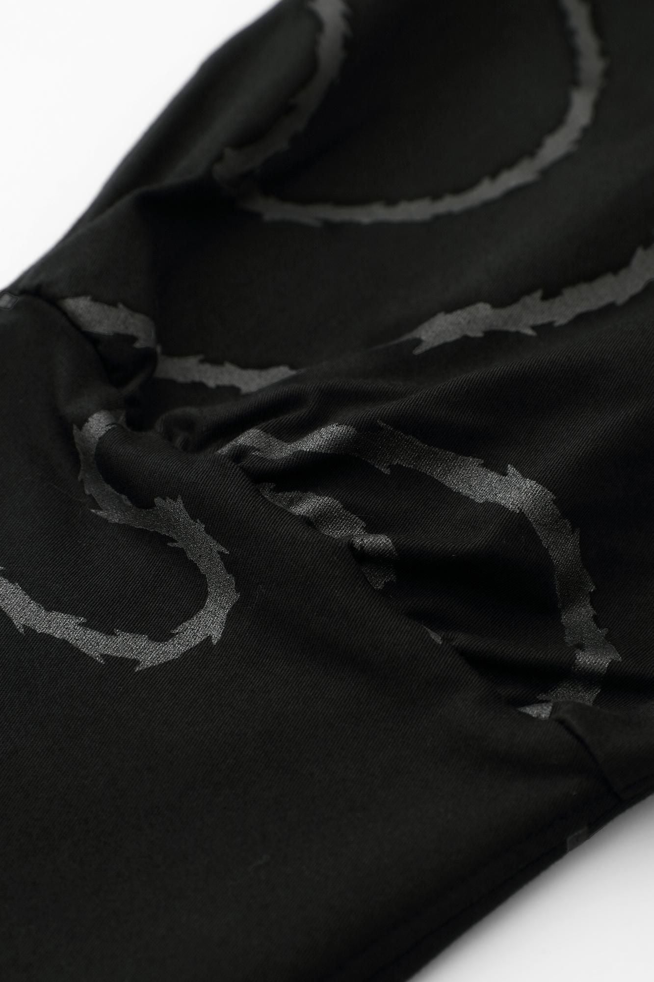 伸(しん) 綾織(あやおり) 裁付(たっつけ)えんゆう穿き/山万波(やままんぱ)濡羽色(ぬればいろ)