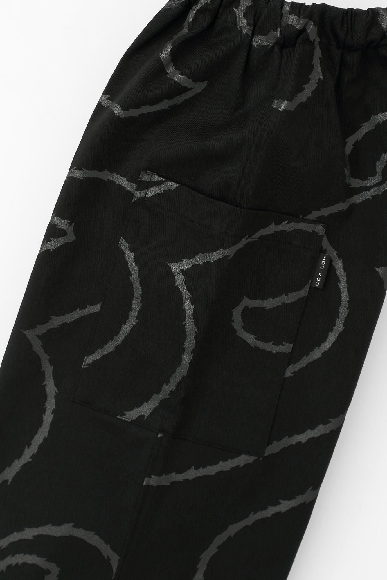 伸(しん) 綾織(あやおり) 裁付(たっつけ)えんゆう穿き/山万波(やままんぱ)濡羽色(ぬればいろ)