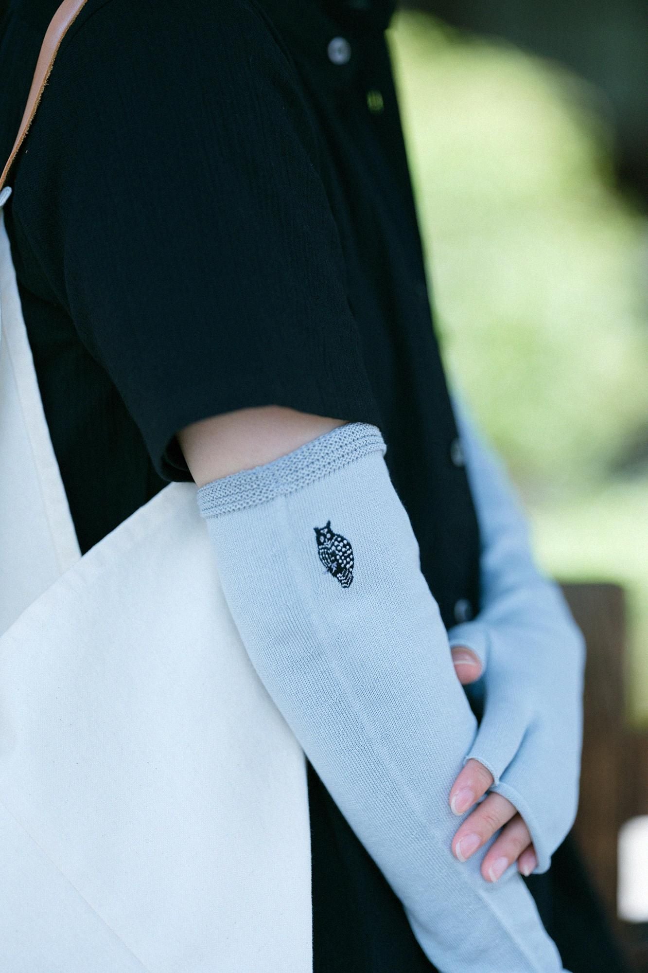 UV컷 쿨 드라이 롱 장갑/라이트 그레이