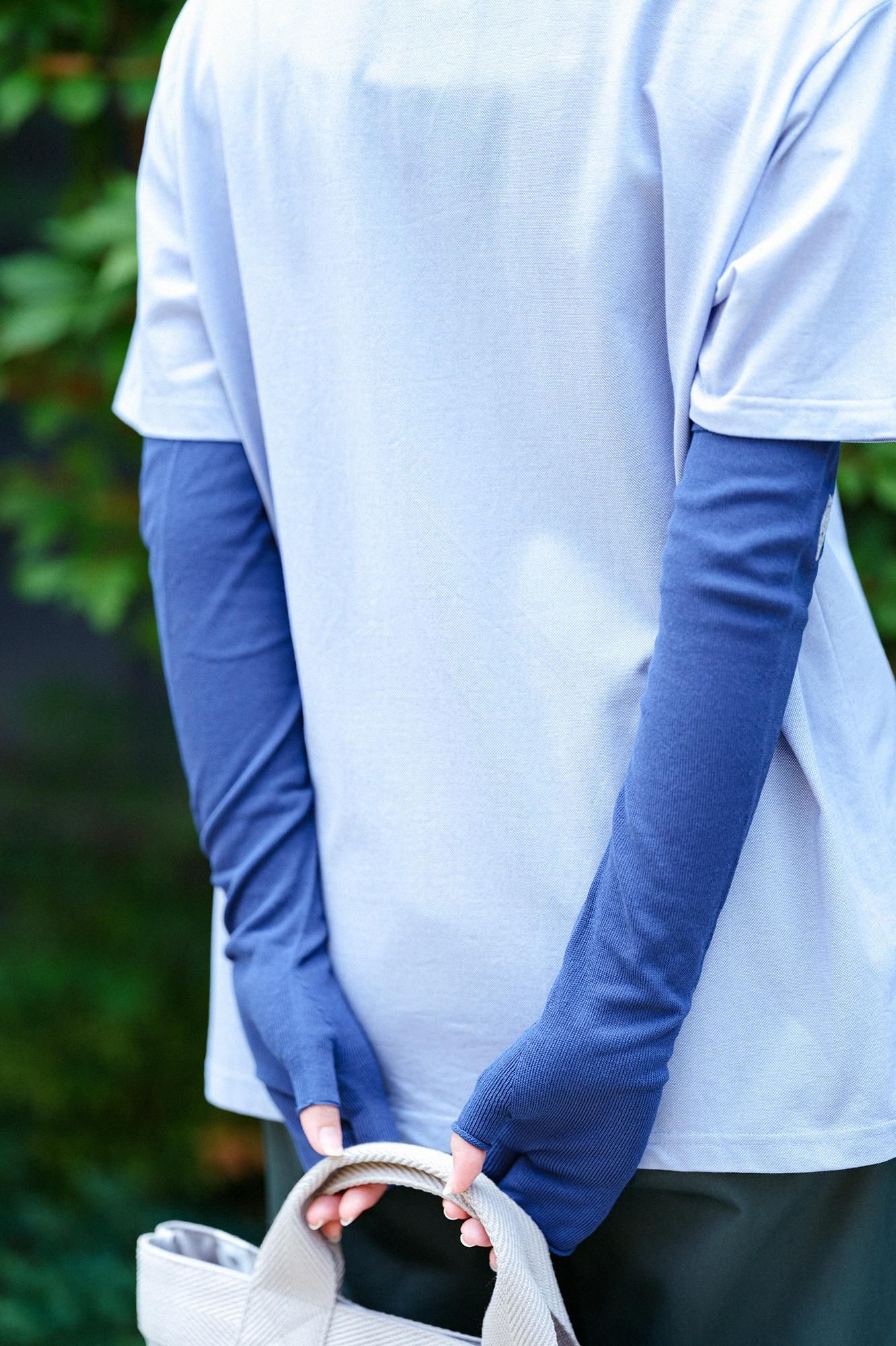 UV컷 쿨 드라이 롱 장갑/네이비