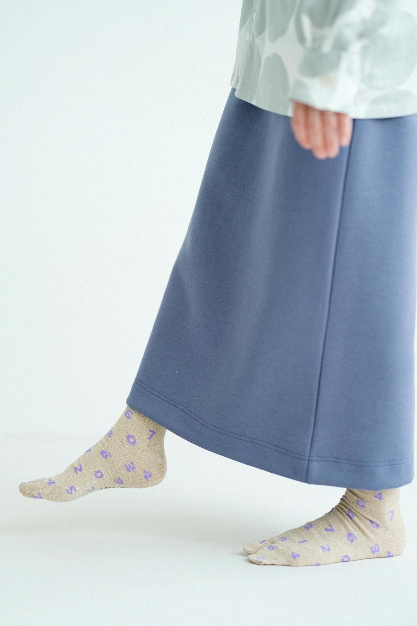 【net Limited 40%OFF】Eco Tabi Socks (Mid-calf)/SO-SU-U Hazelnut Color Glitter【Women】