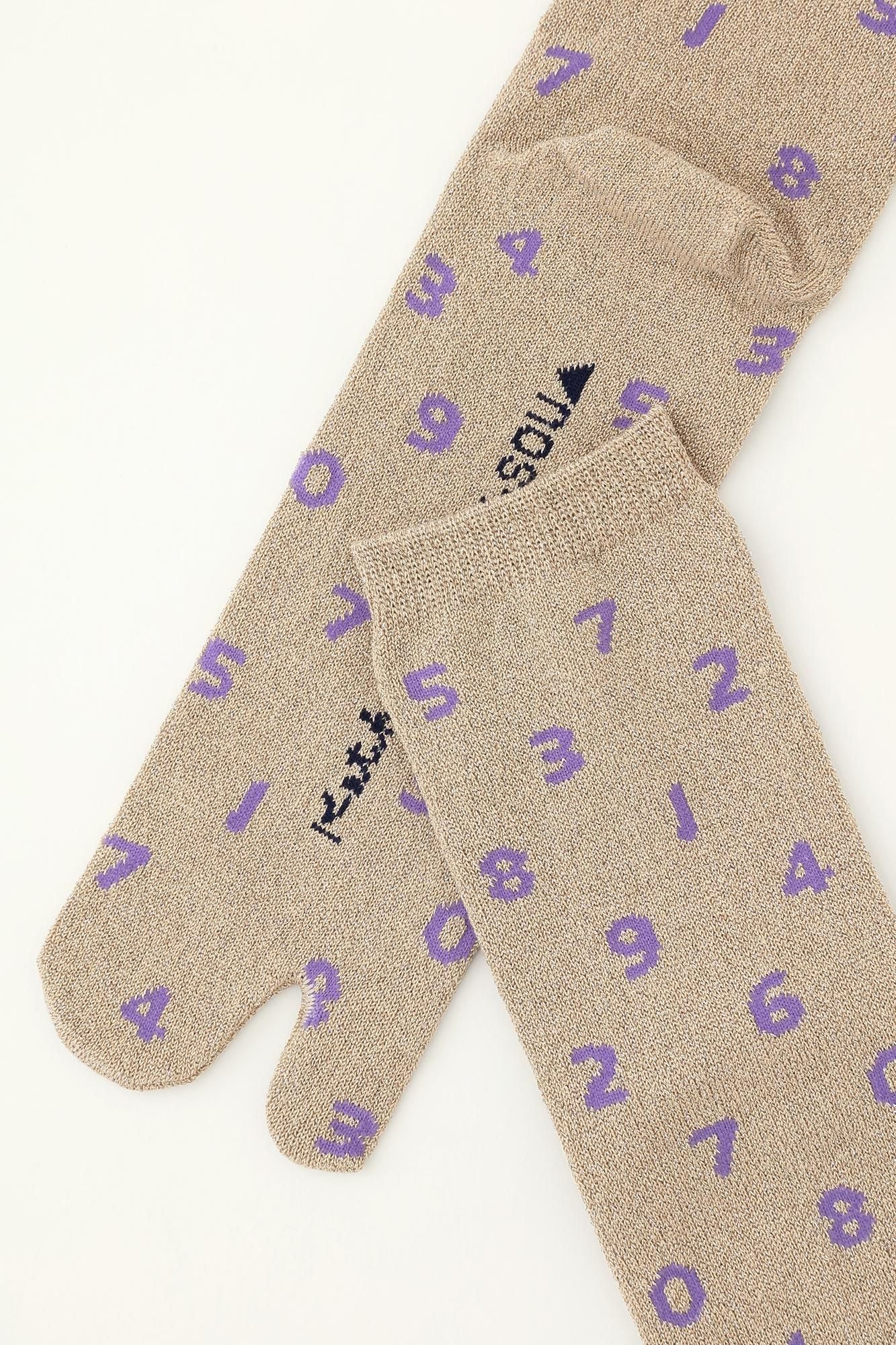 【net Limited 40%OFF】Eco Tabi Socks (Mid-calf)/SO-SU-U Hazelnut Color Glitter【Women】