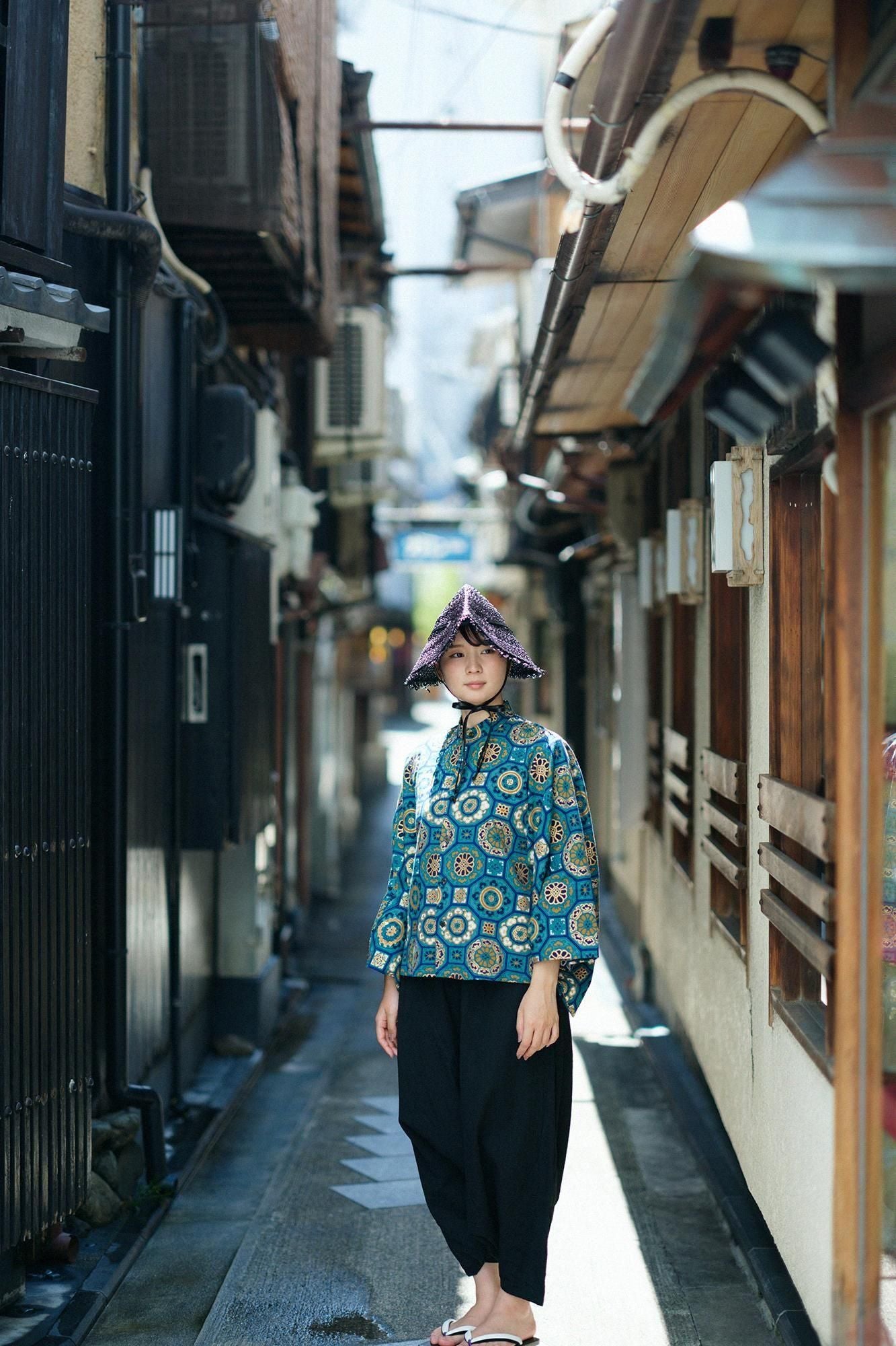 오와리 접힌 모자/검은색