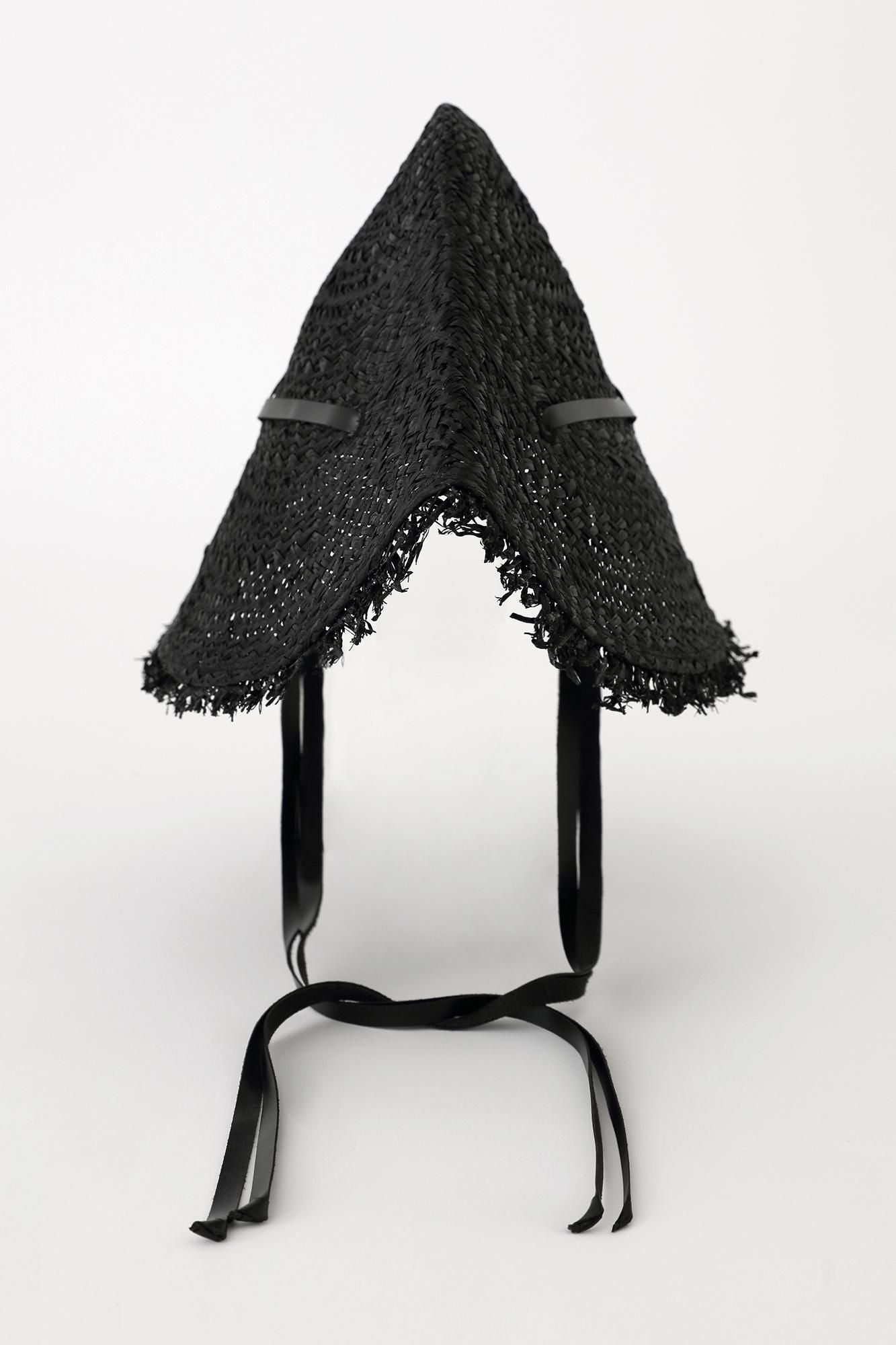 오와리 접힌 모자/검은색