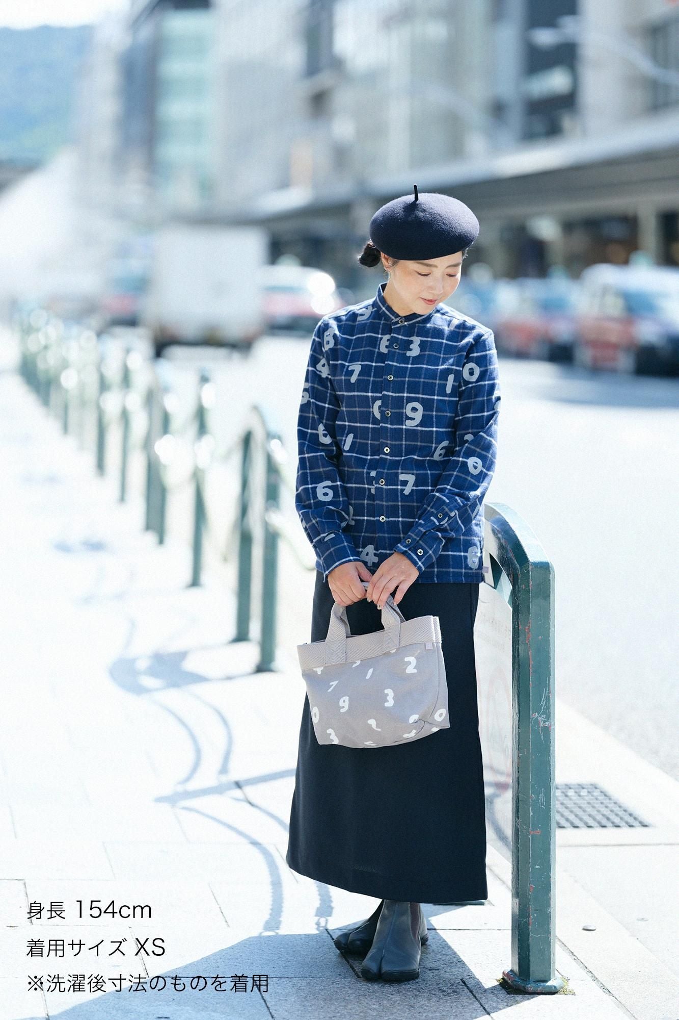 Flannel Check Stand CollarShirt SP/SO-SU-U NedeBee