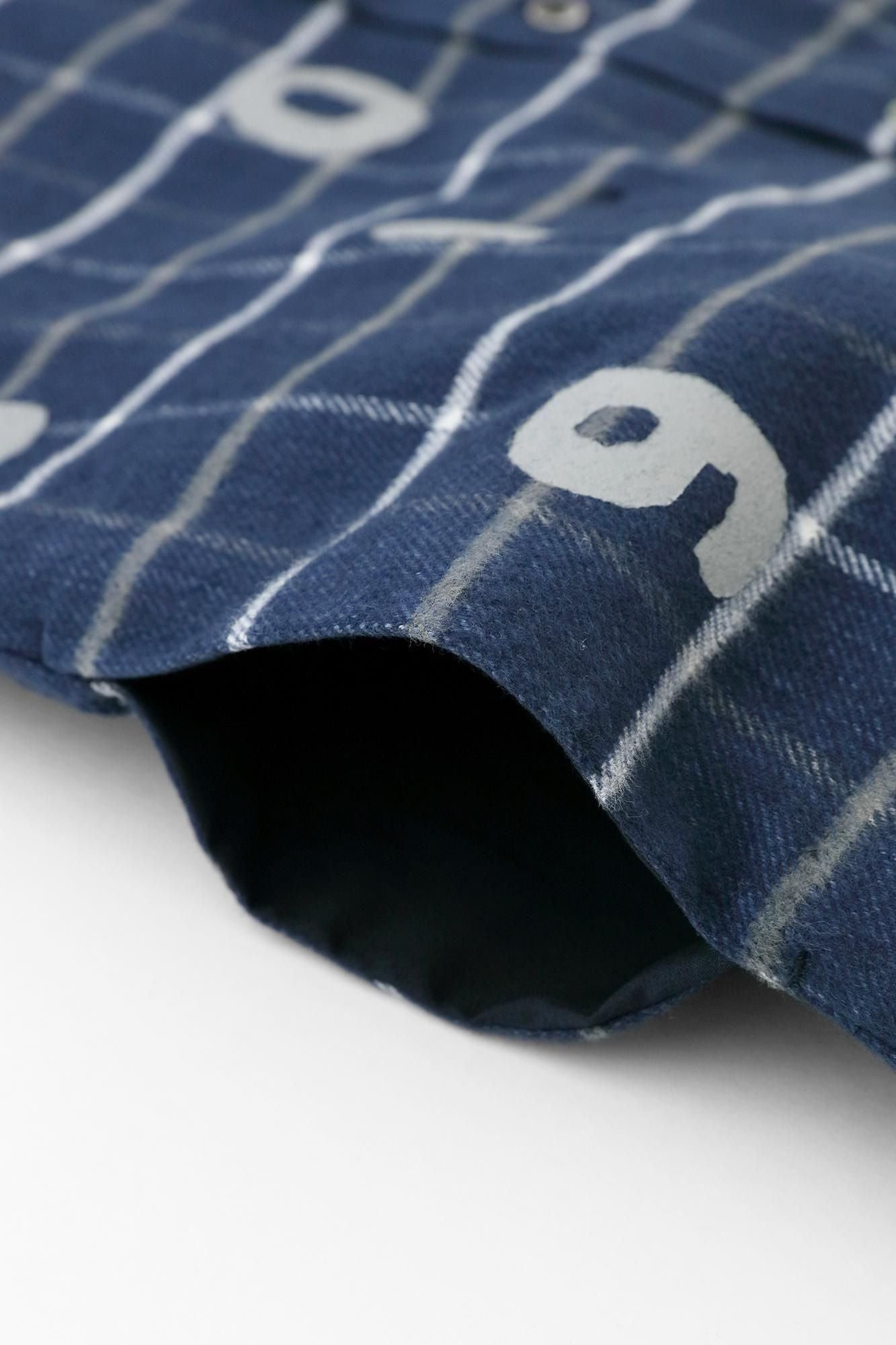 Flannel Check Stand CollarShirt SP/SO-SU-U NedeBee