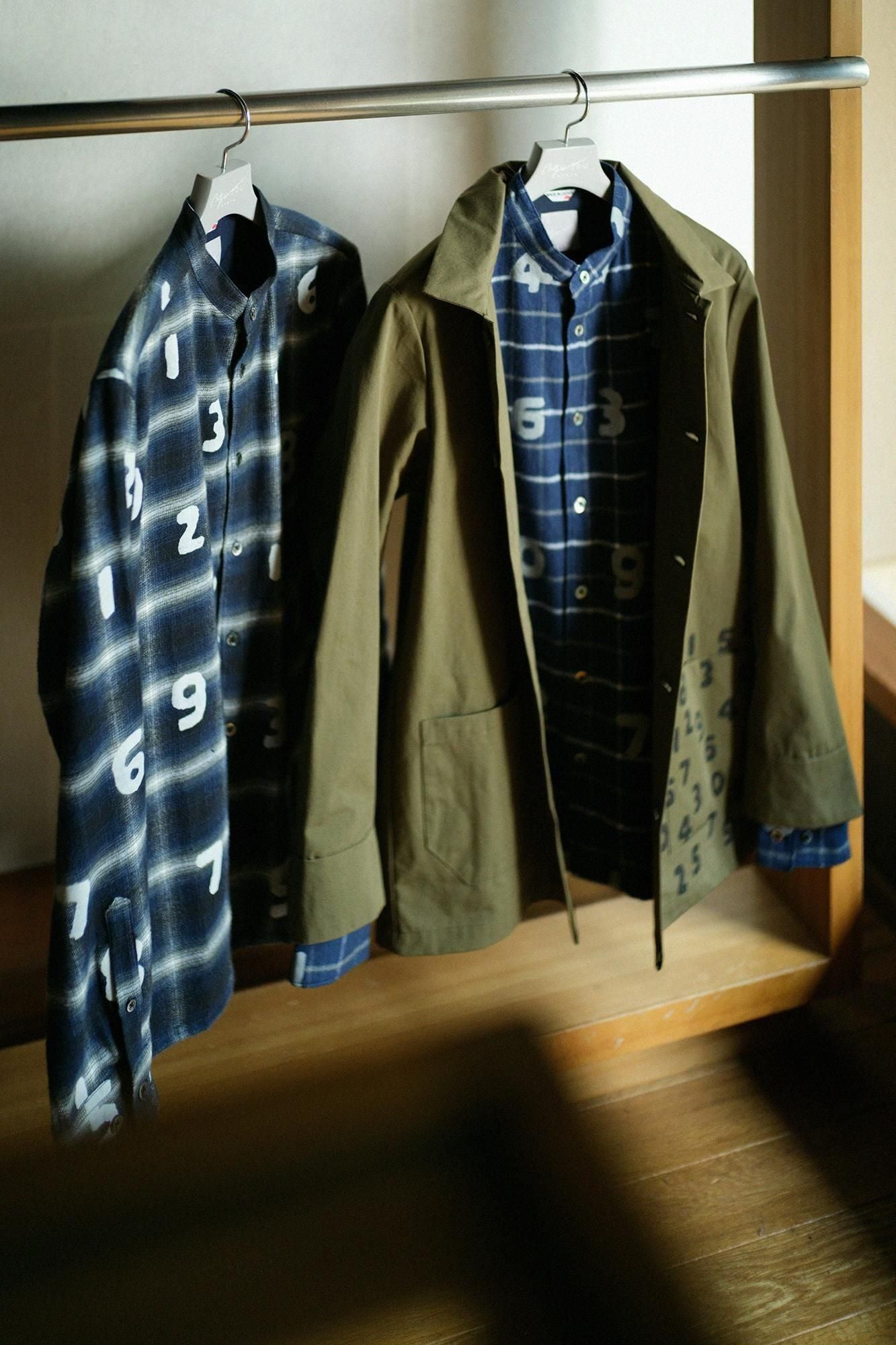 Flannel Check Stand CollarShirt SP/SO-SU-U NedeBee