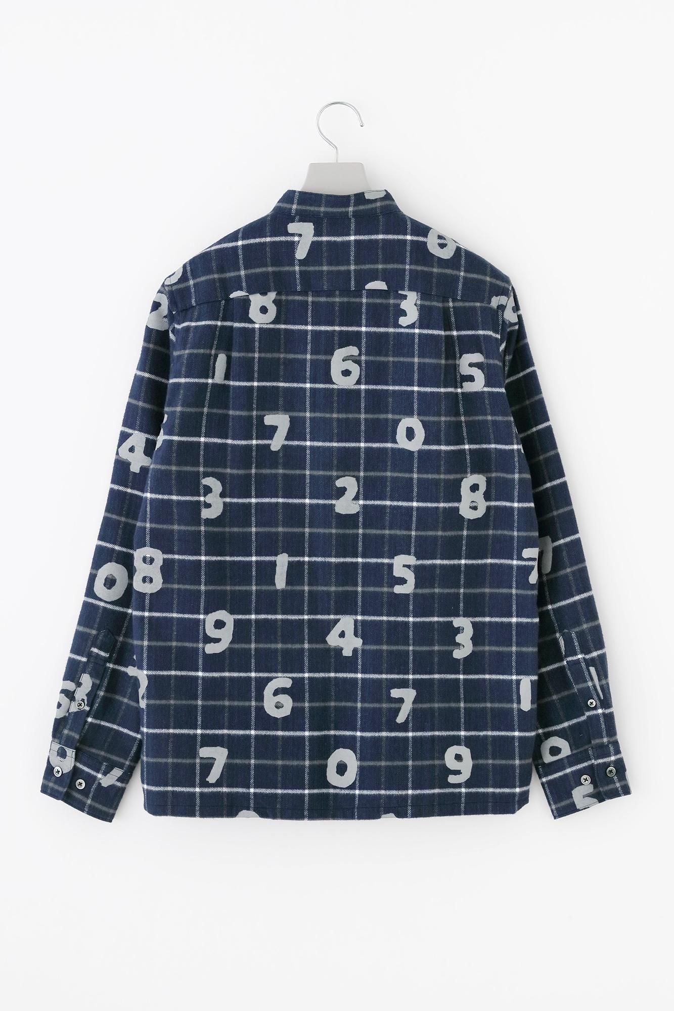 Flannel Check Stand CollarShirt SP/SO-SU-U NedeBee