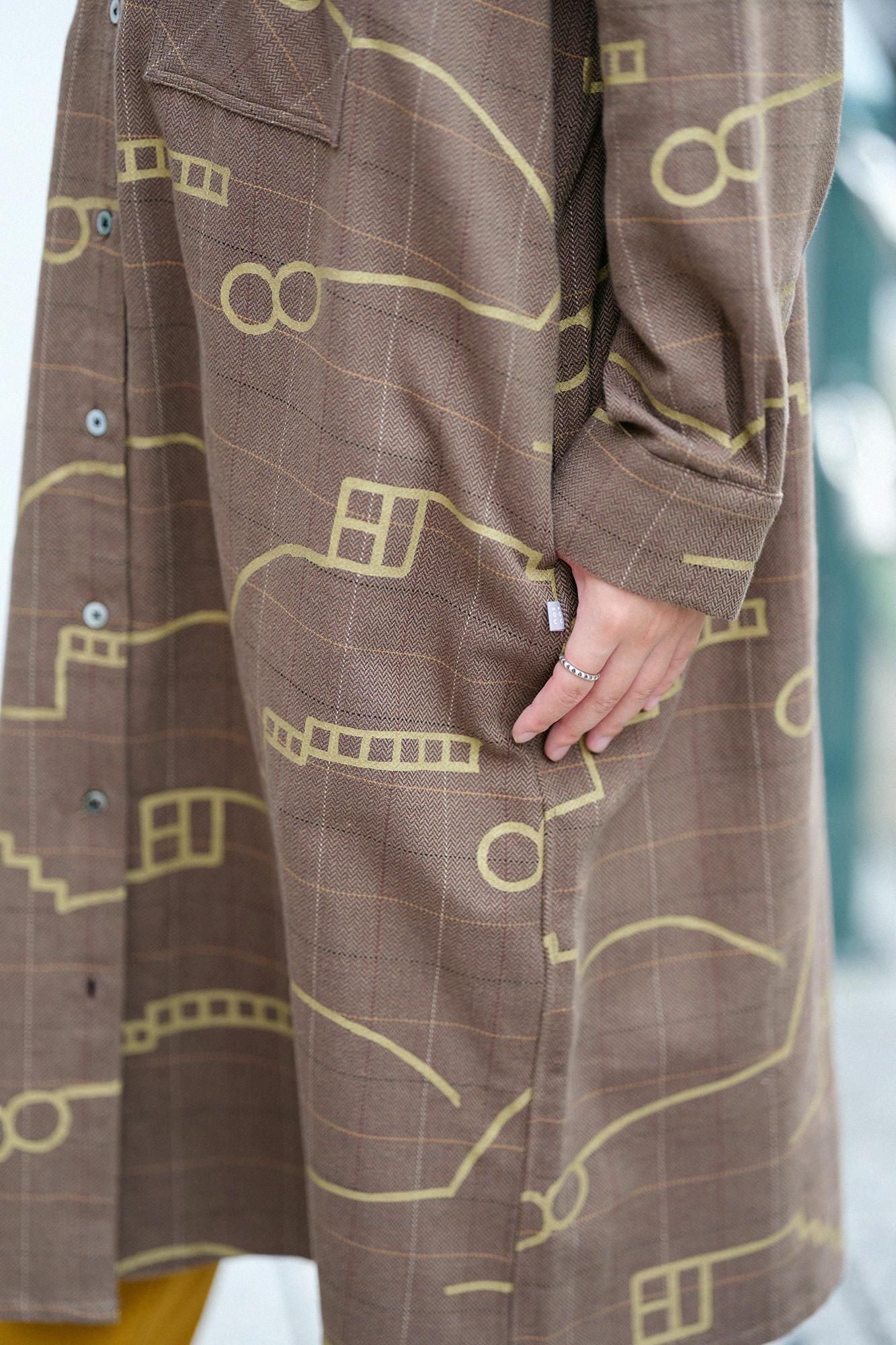 헤링본 체크 W.P.그란 셔츠 원피스/챠리