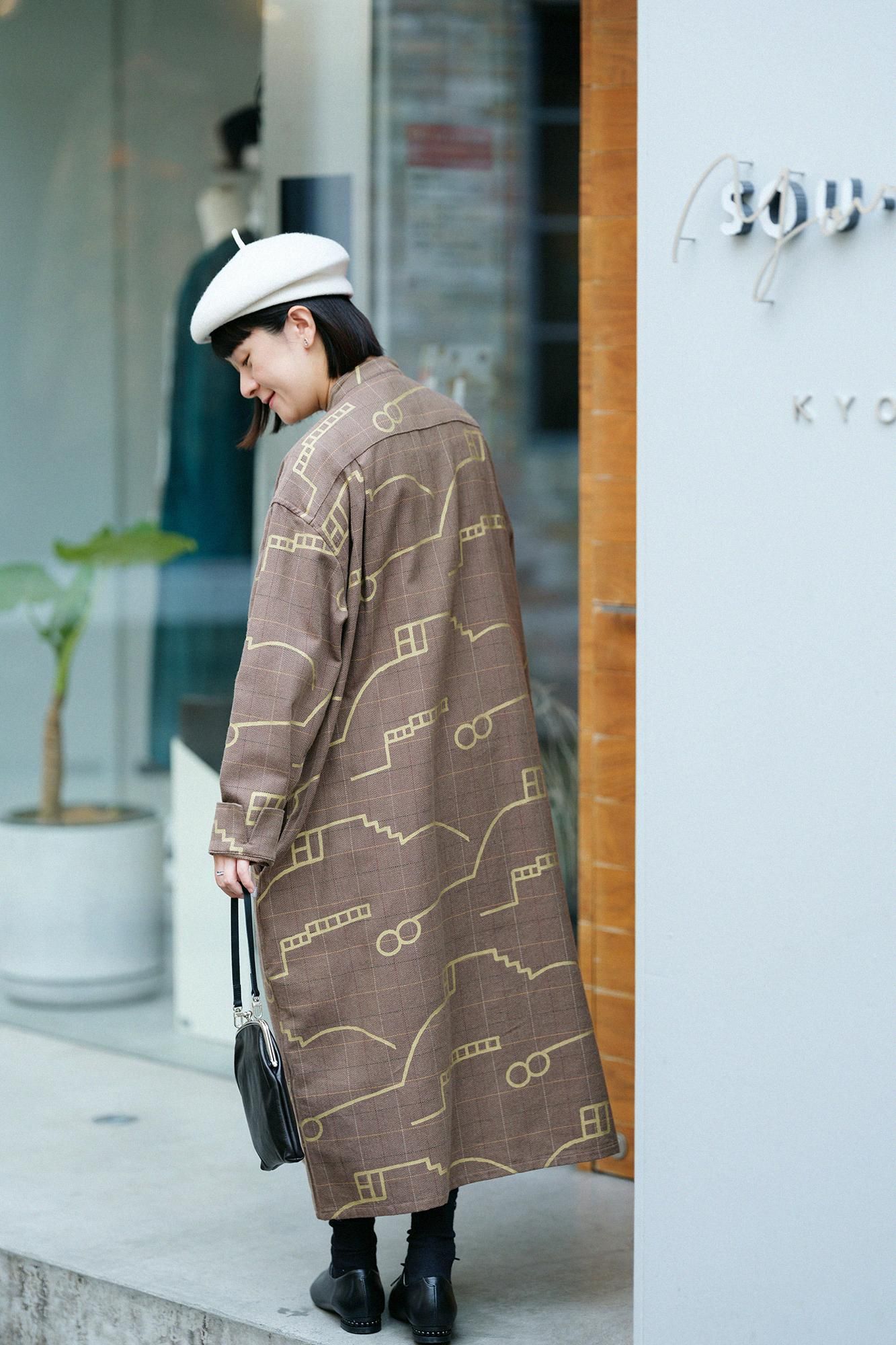 헤링본 체크 W.P.그란 셔츠 원피스/챠리