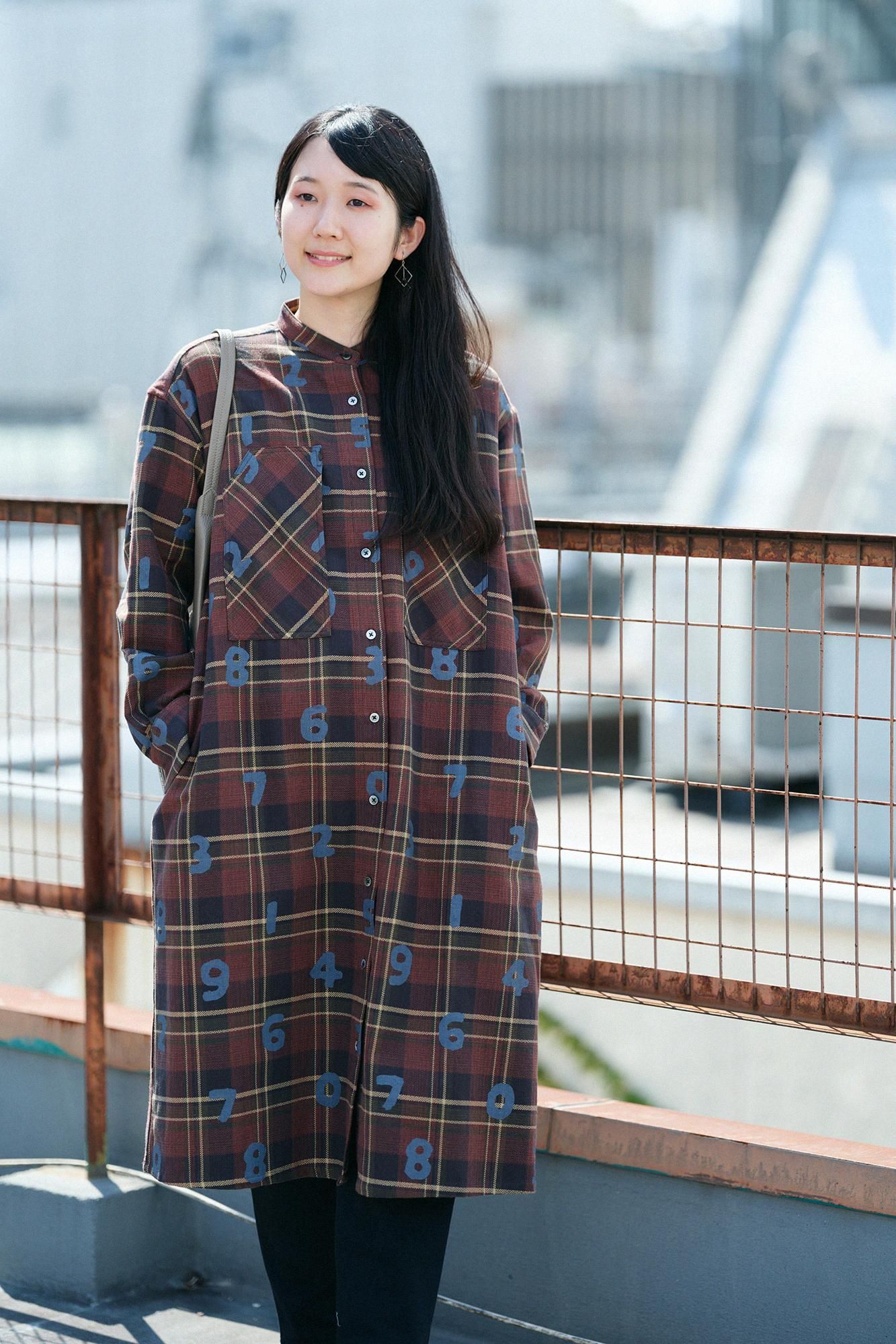 FRiModern.boneCheck W.P.Gran Shirt Dress/SO-SU-U