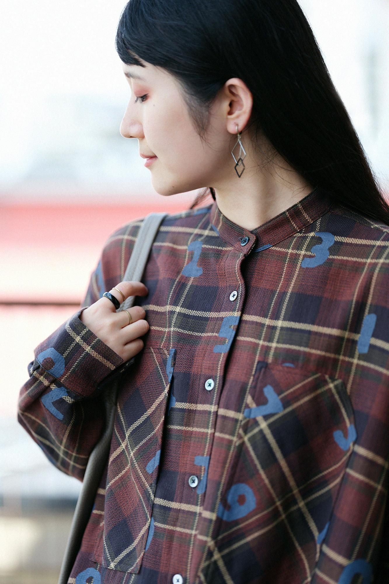 FRiModern.boneCheck W.P.Gran Shirt Dress/SO-SU-U