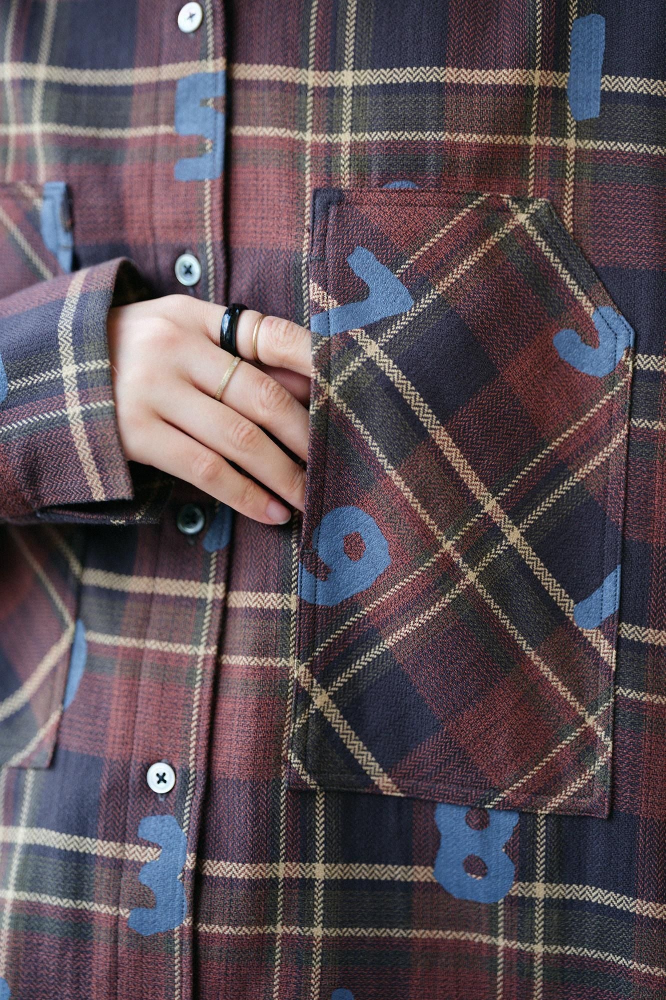 FRiModern.boneCheck W.P.Gran Shirt Dress/SO-SU-U