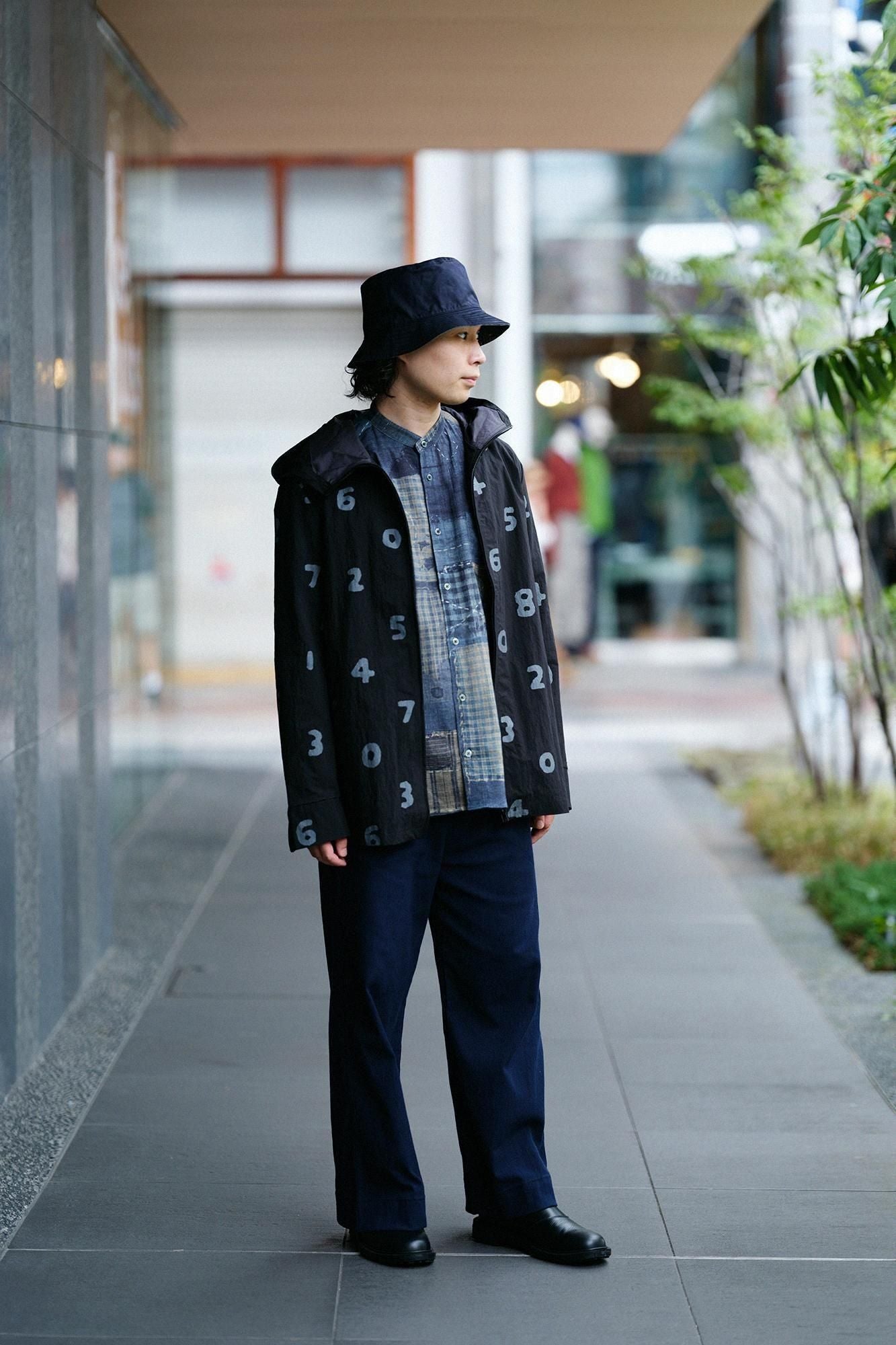 Chizimi Cotton 20/20 Stand Collar Long-sleeved Shirt/BORO Different J