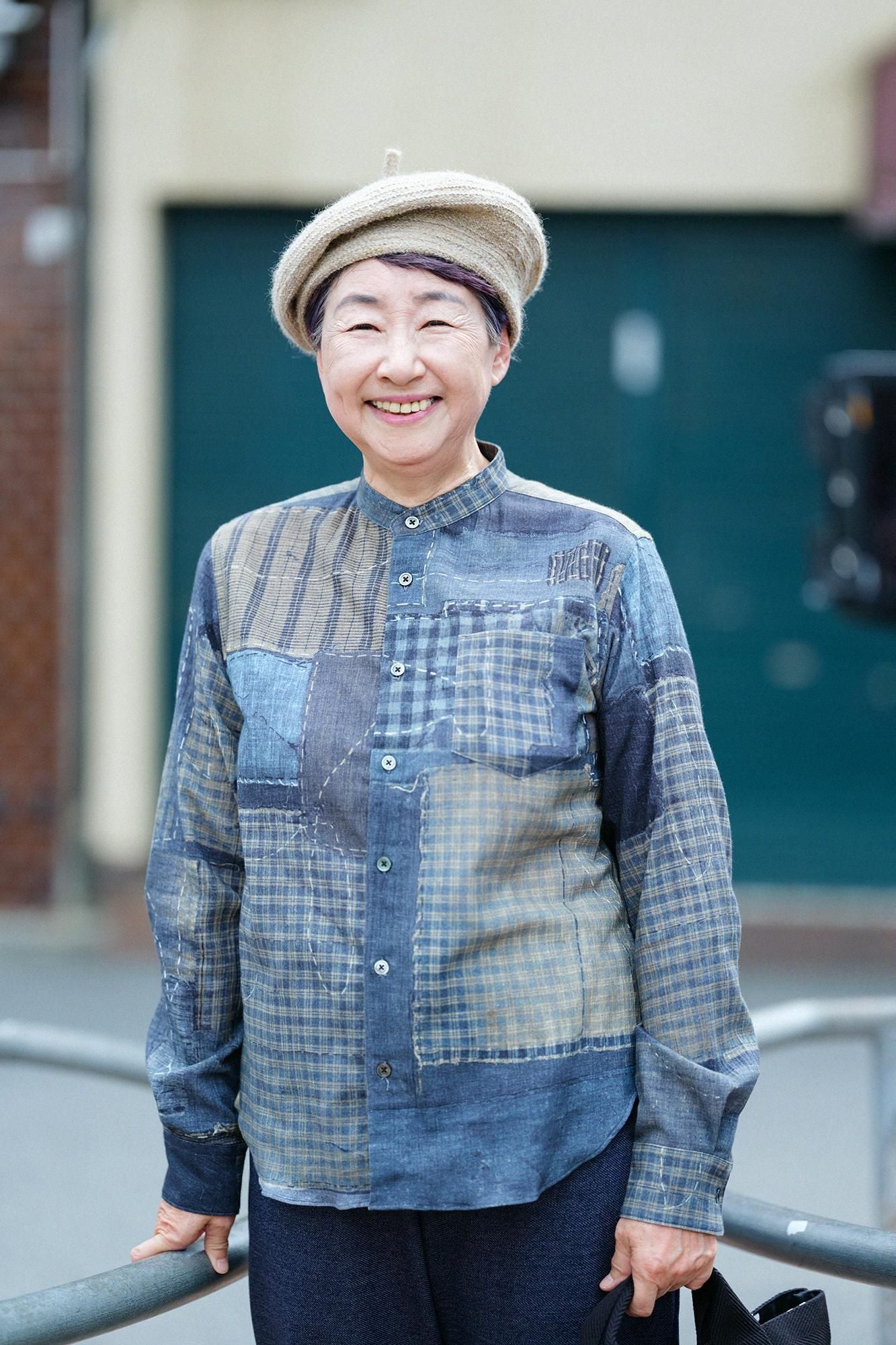 Chizimi Cotton 20/20 Stand Collar Long-sleeved Shirt/BORO Different J