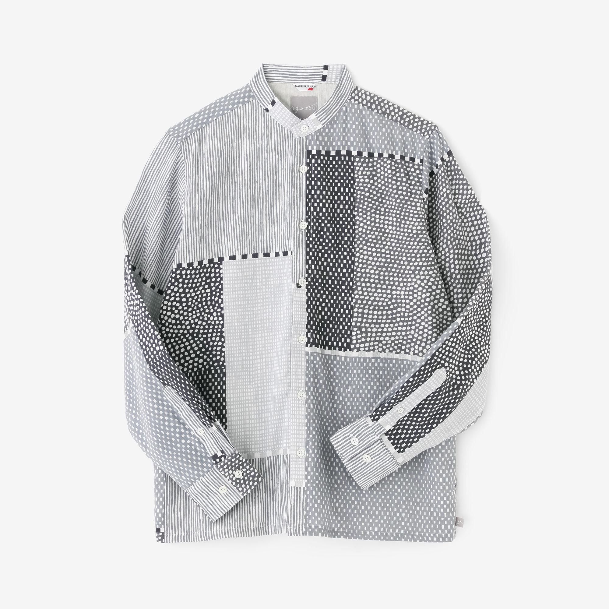 27.chiisan様 Chizimi Cotton 20/20 Stand CollarShirt SP 2.0/Lines and Dots