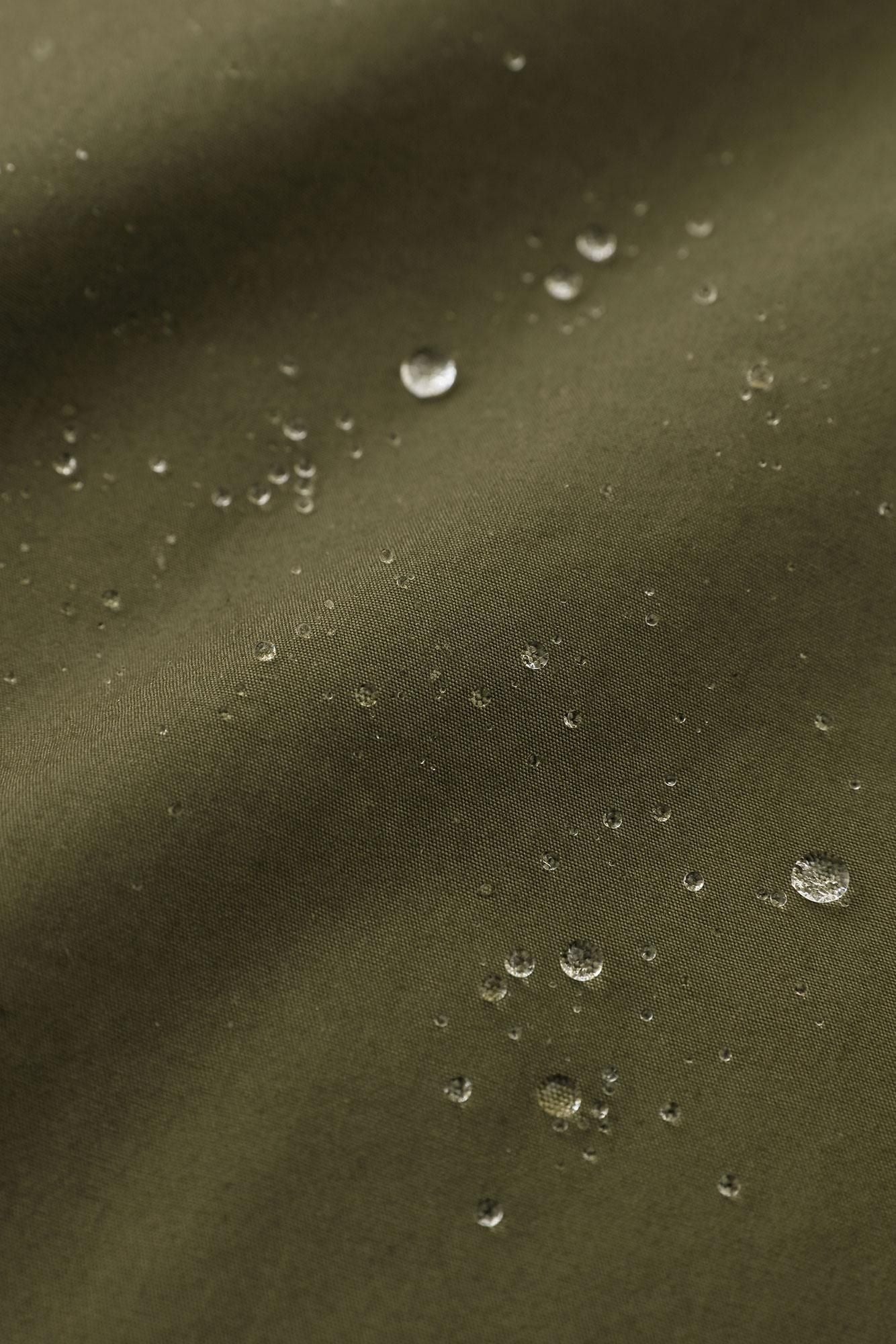 발수 웨더 클로스 칼라자켓/카키색 옷감