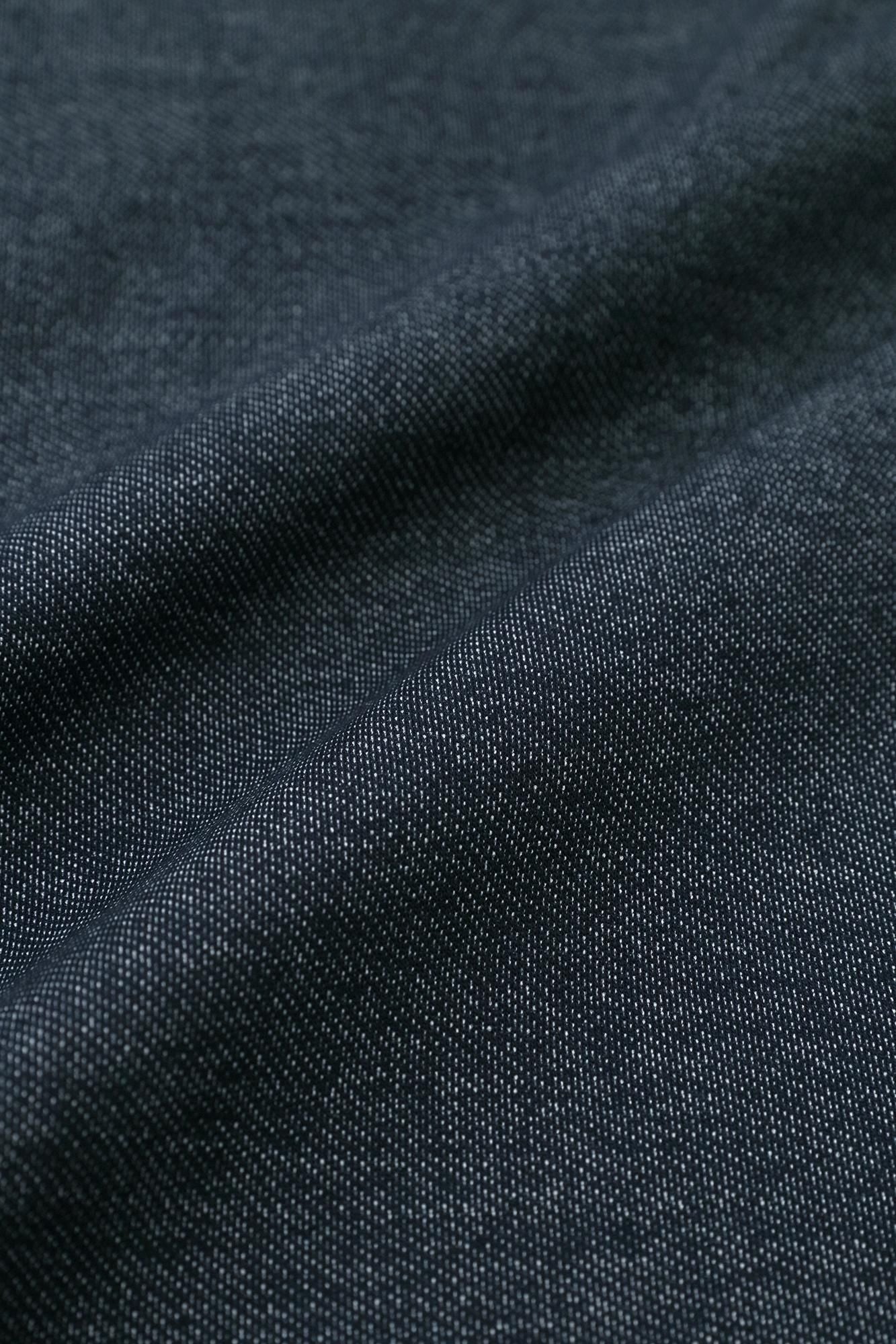 インレイジャージー スタンドカラーライトコート マキシ丈/ネイビー