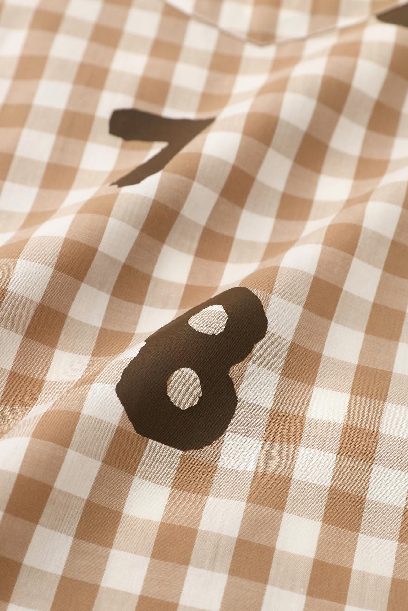 ギンガムチェックシャツ/SO-SU-U×キャメル