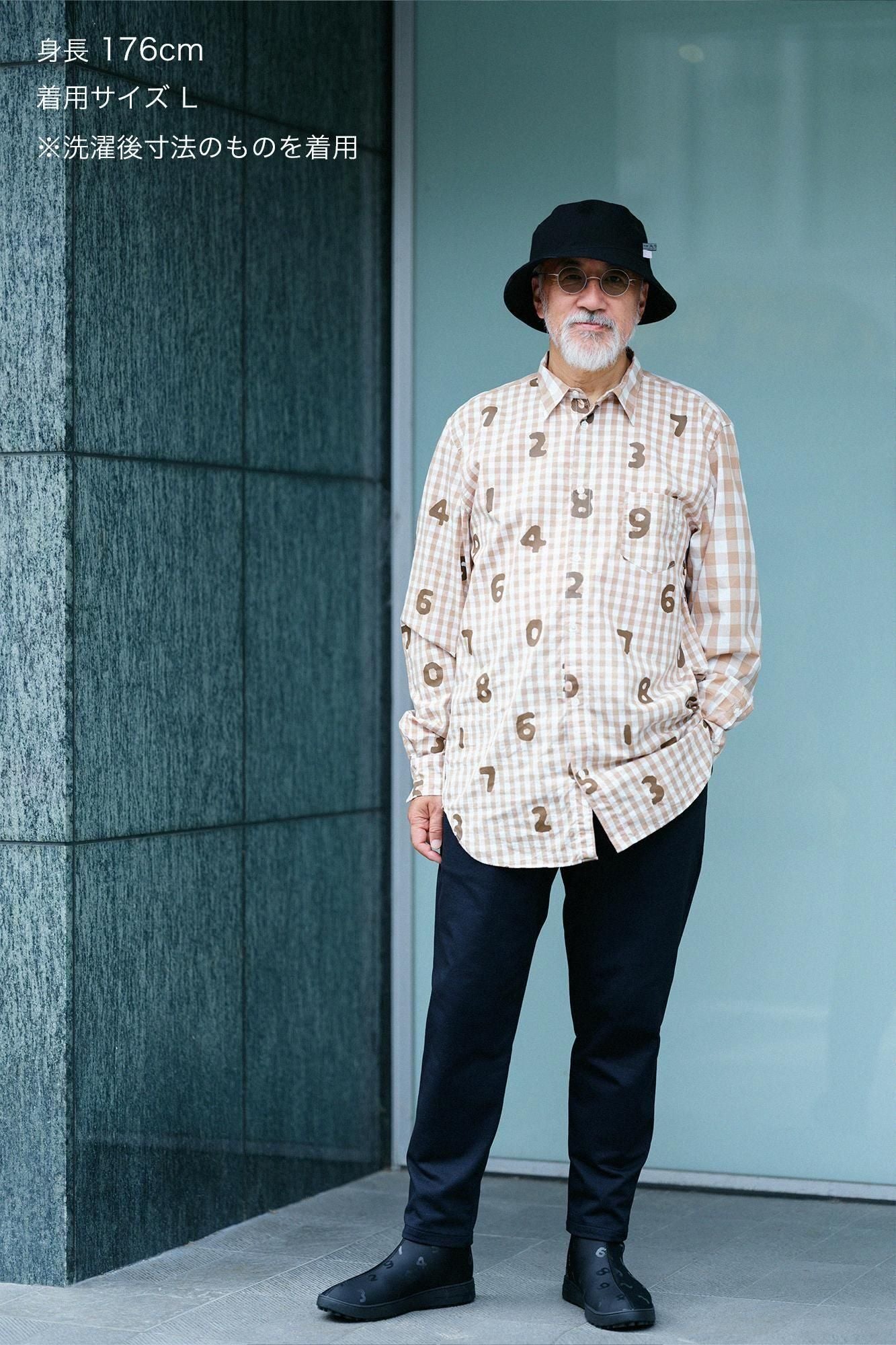 ギンガムチェックシャツ/SO-SU-U×キャメル