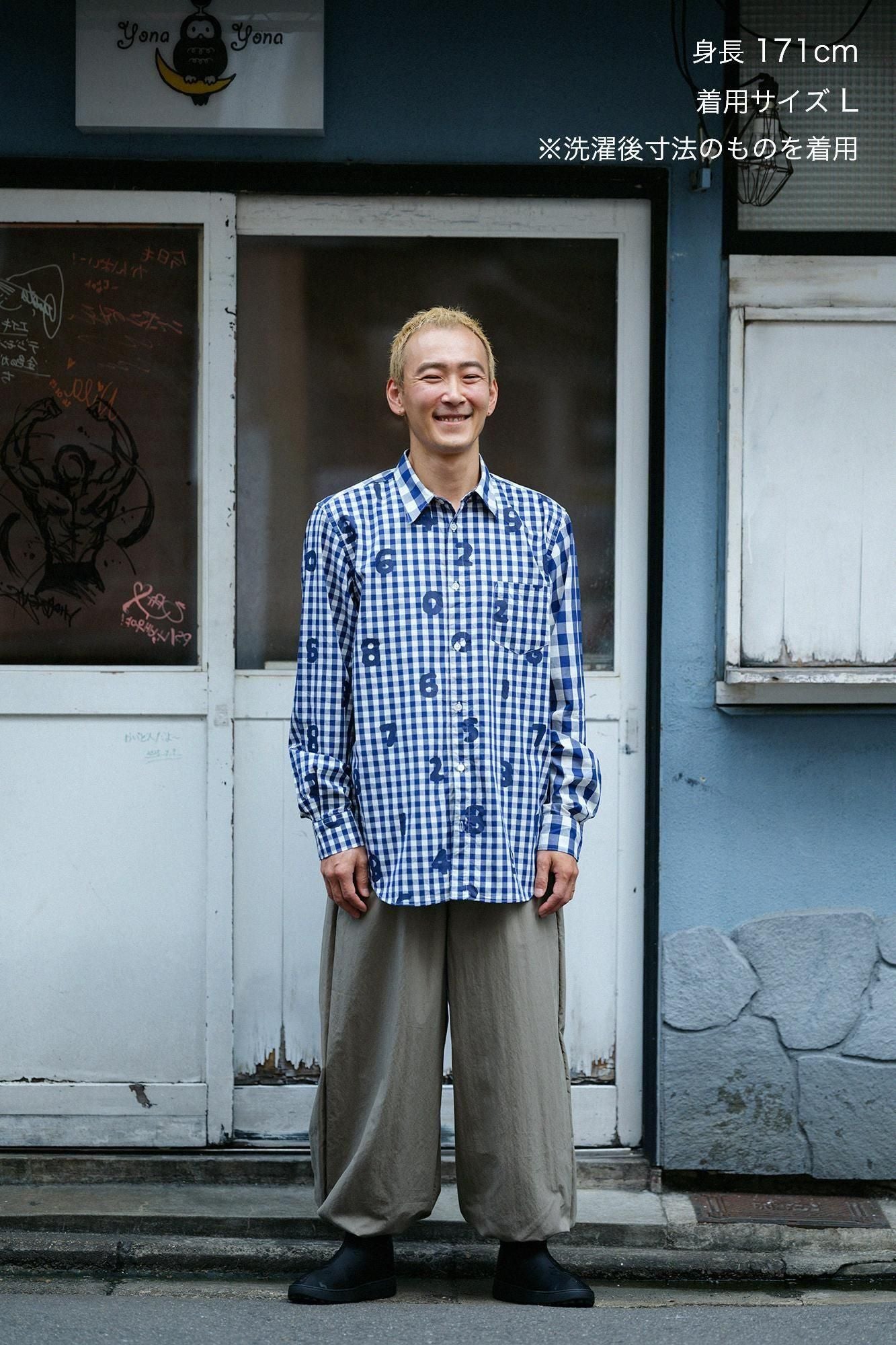 格子布襯衫/SO-SU-U十數×海軍藍