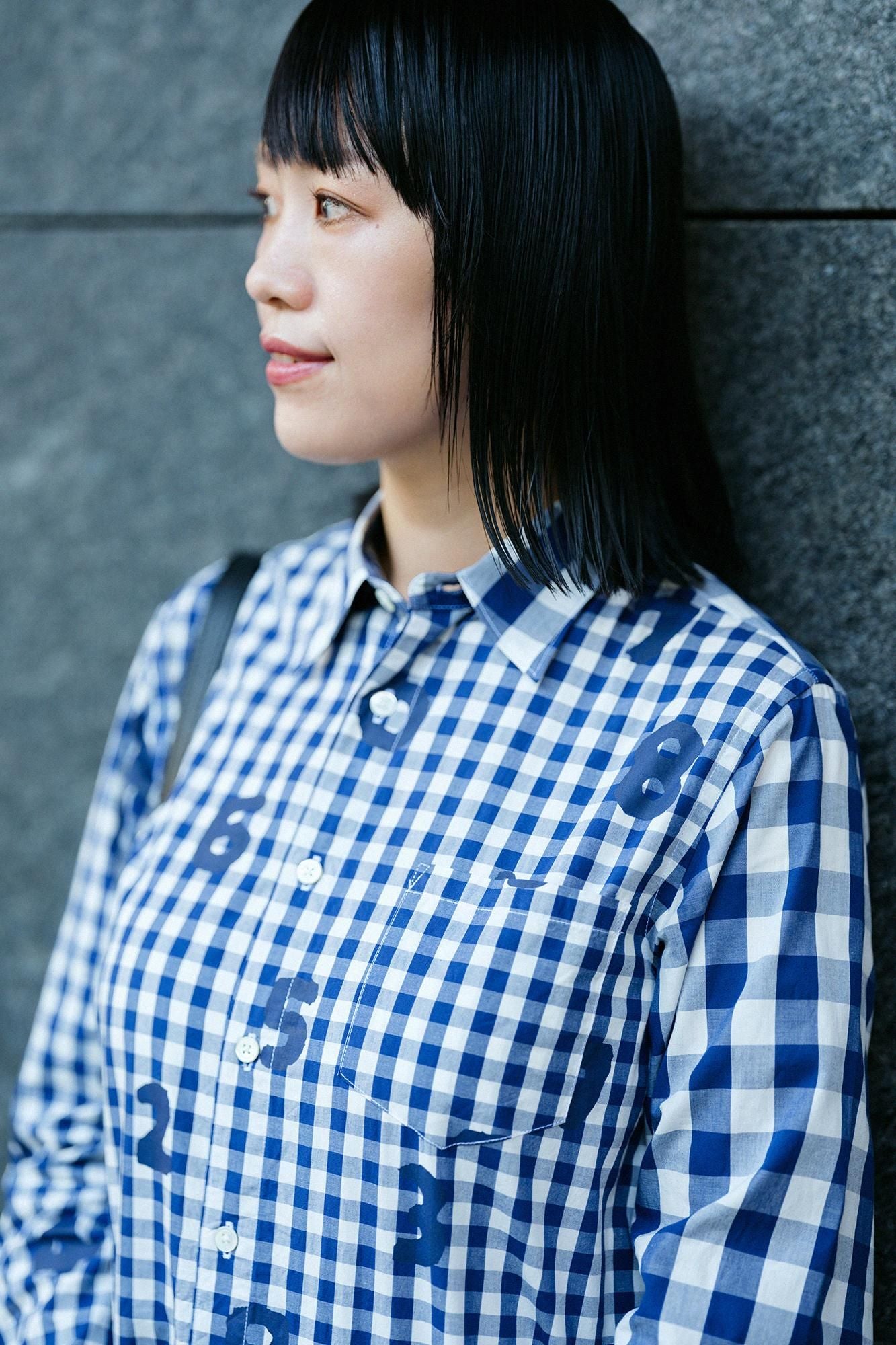 格子布襯衫/SO-SU-U十數×海軍藍