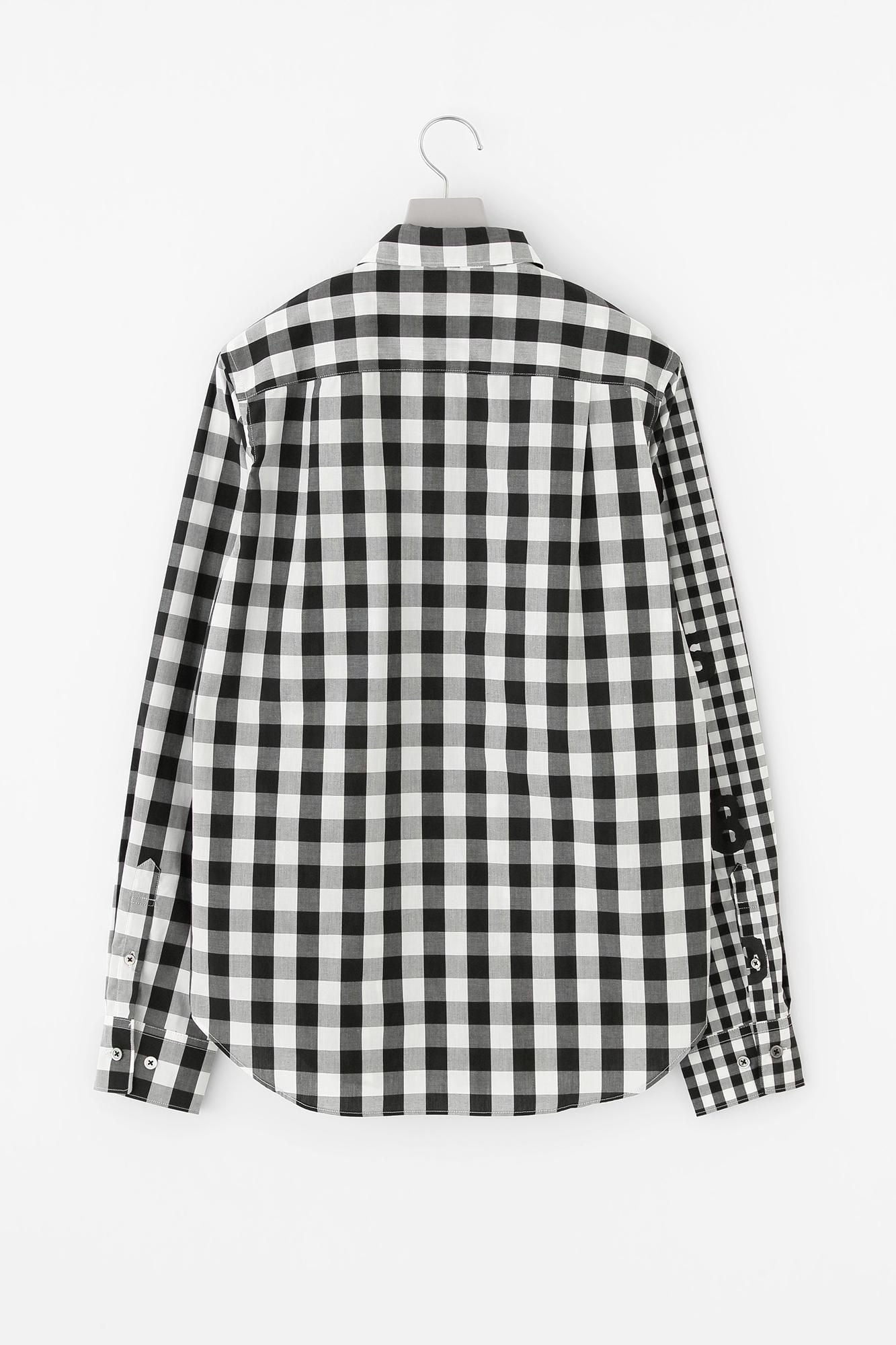 깅엄 체크 셔츠/SO-SU-U×검은색