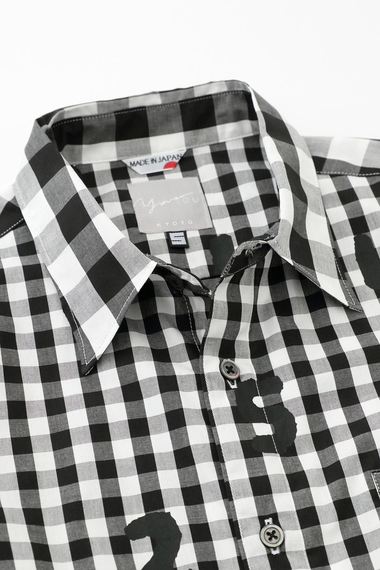 깅엄 체크 셔츠/SO-SU-U×검은색