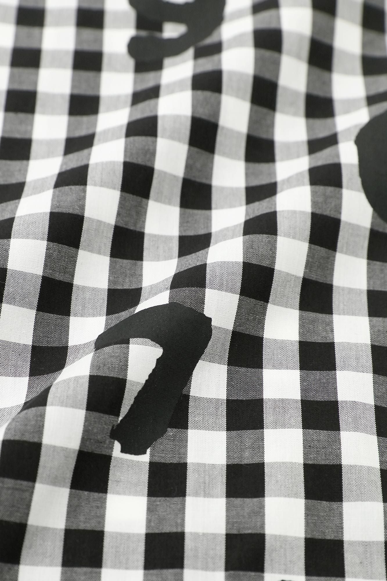 깅엄 체크 셔츠/SO-SU-U×검은색