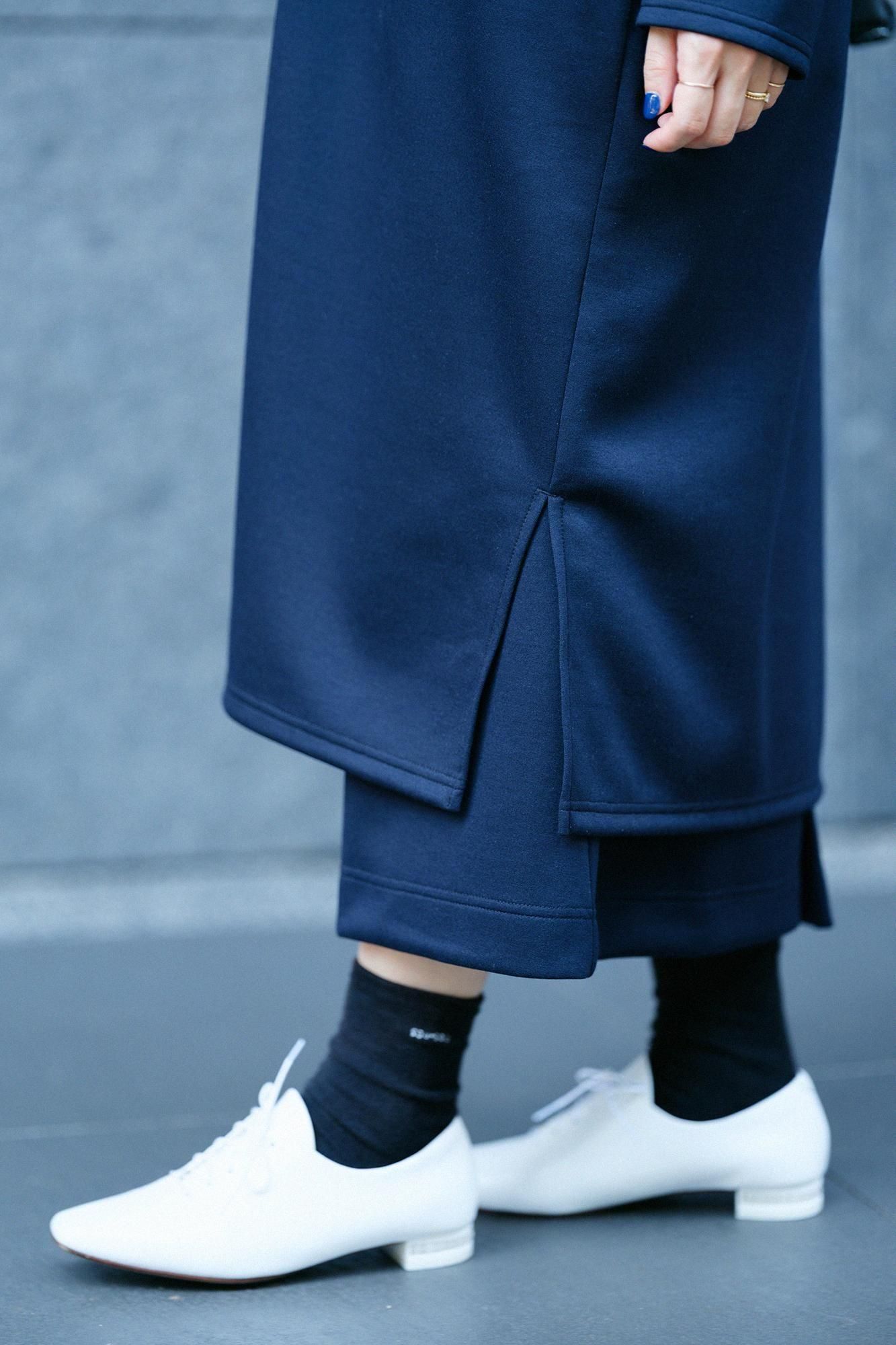 瓦楞針織 V領 輕型外套/深藍