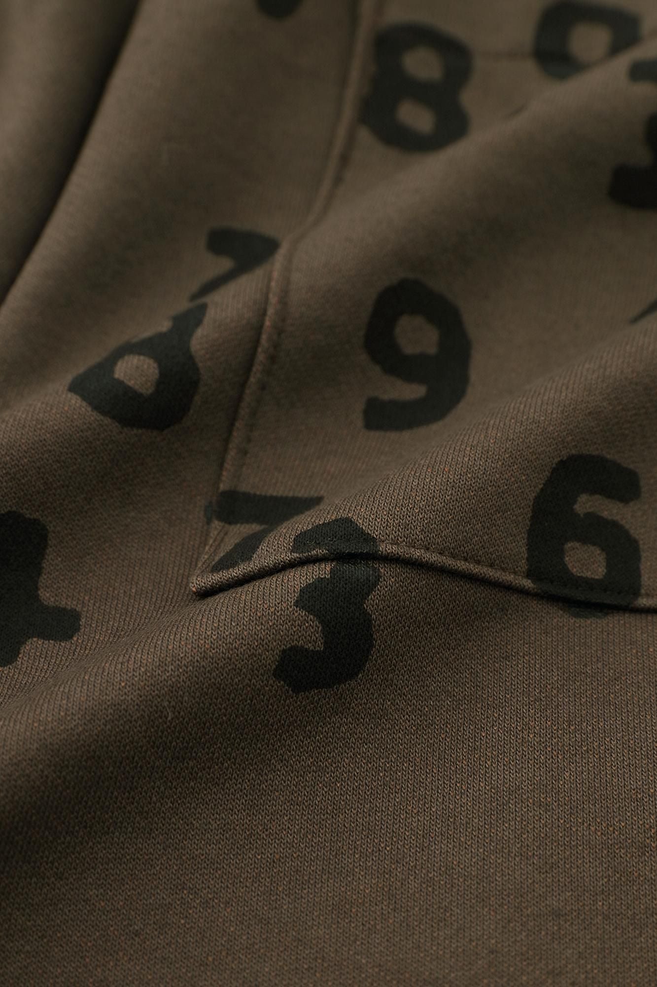 인레이 저지 이지 테이퍼드 팬츠/브라운