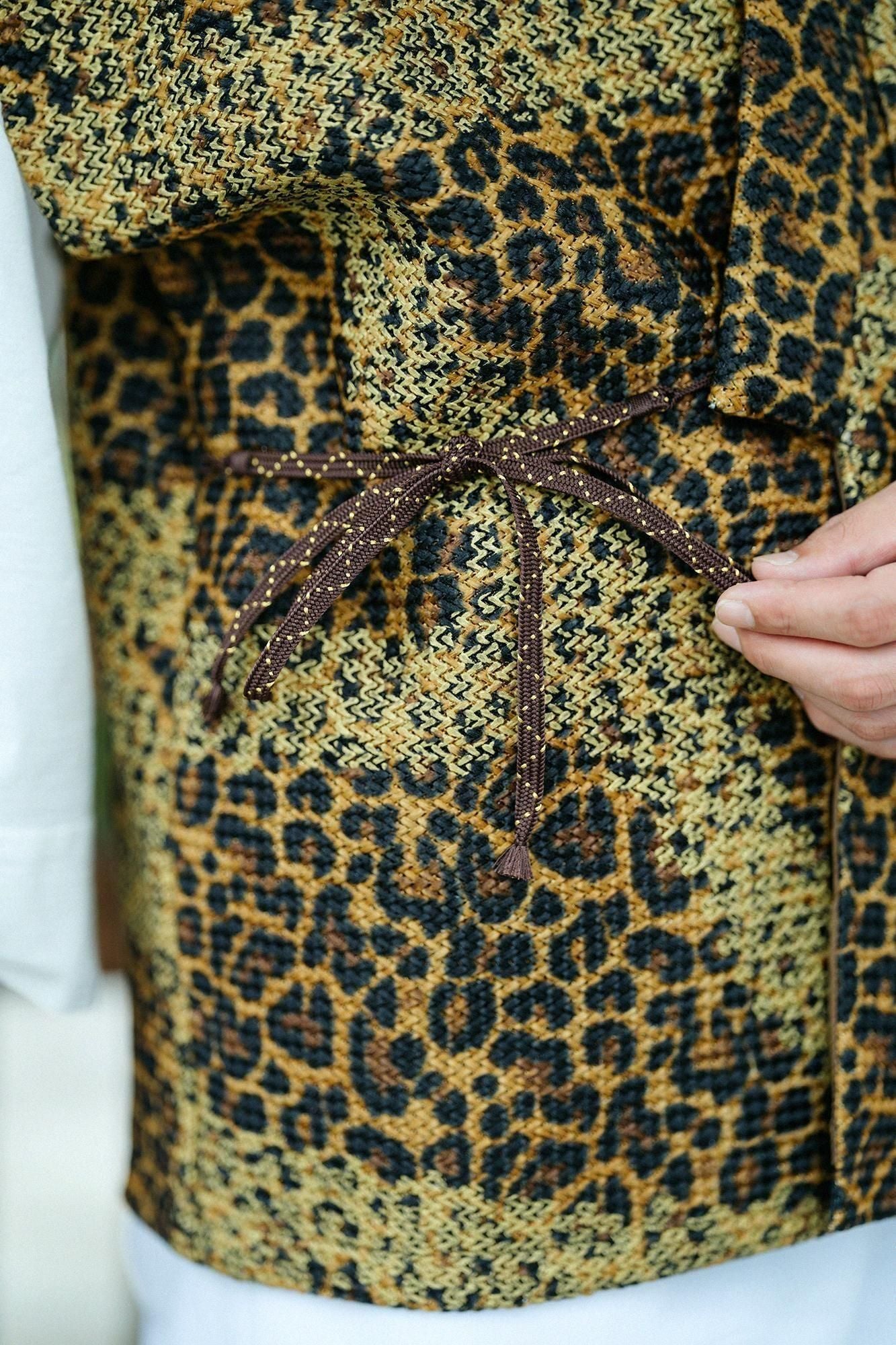 llaTsuCell weave Sleeveless Robe Undershirt (a)Waheight)/Tied-up yellowingJapanese TeaSpots (kiGarachamara)