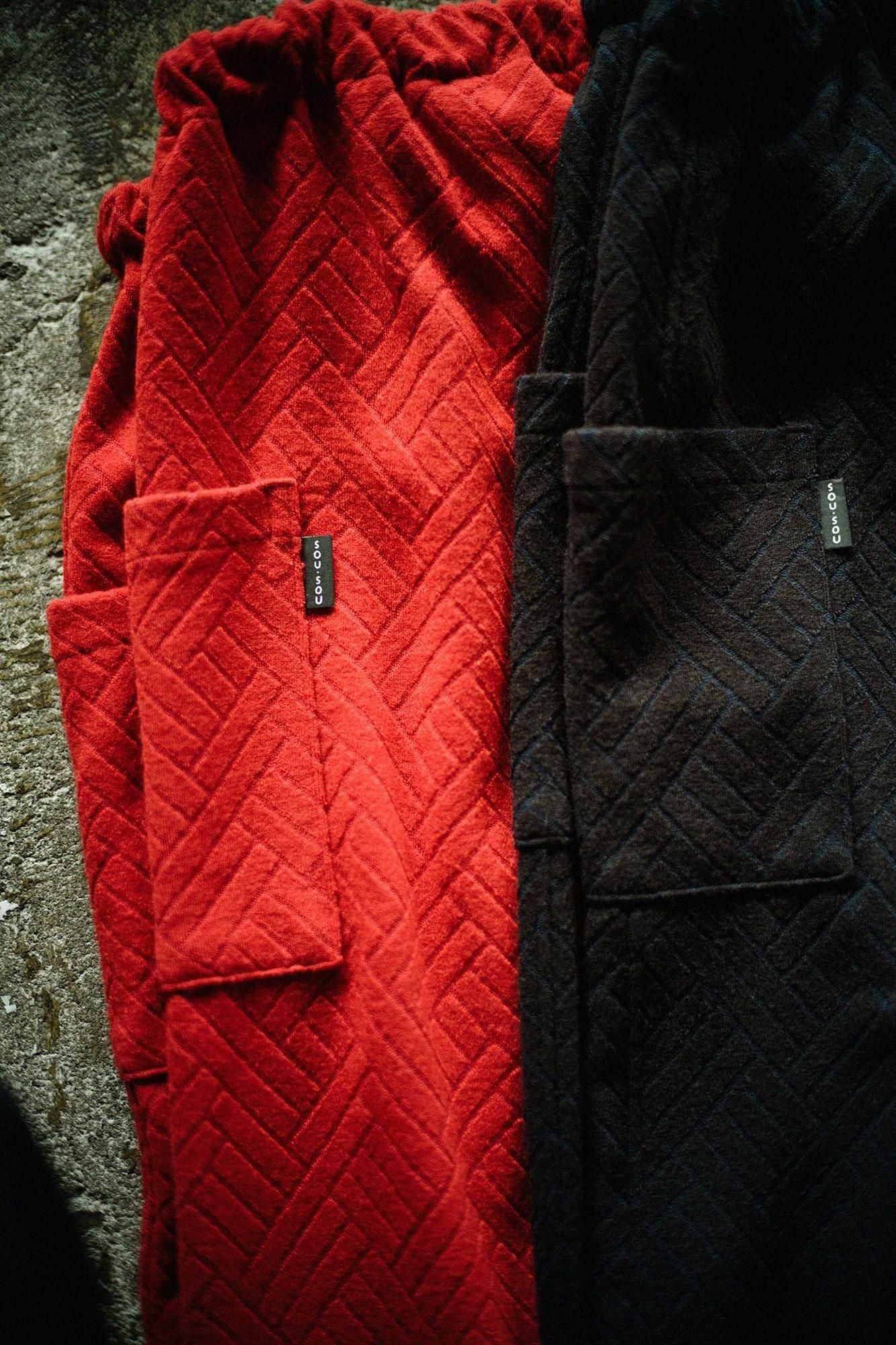 接結(せっけつ)ジャカール 裁付(たっつけ)えんゆう穿き/臙脂色(えんじいろ)