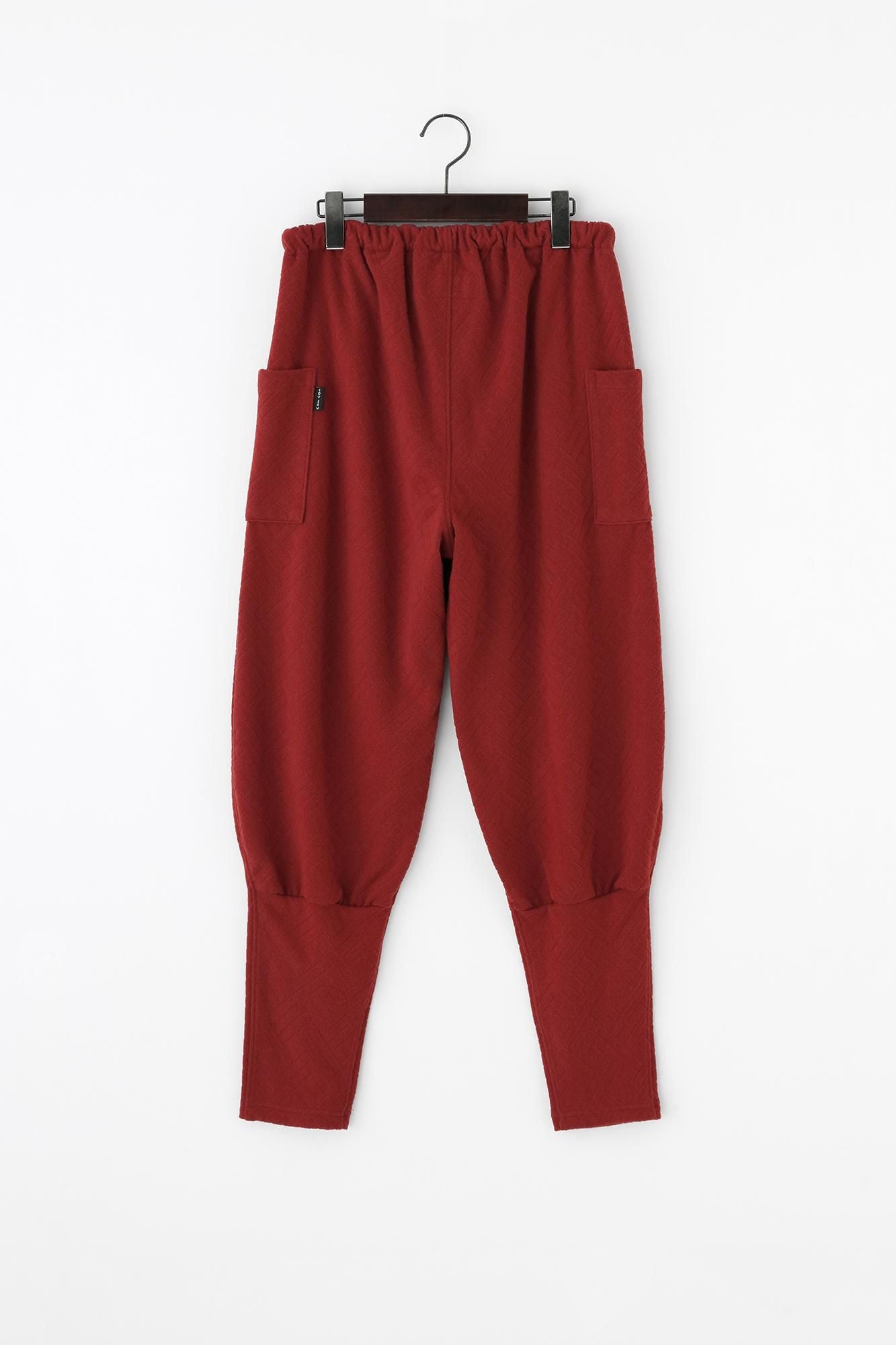 接結(せっけつ)ジャカール 裁付(たっつけ)えんゆう穿き/臙脂色(えんじいろ)