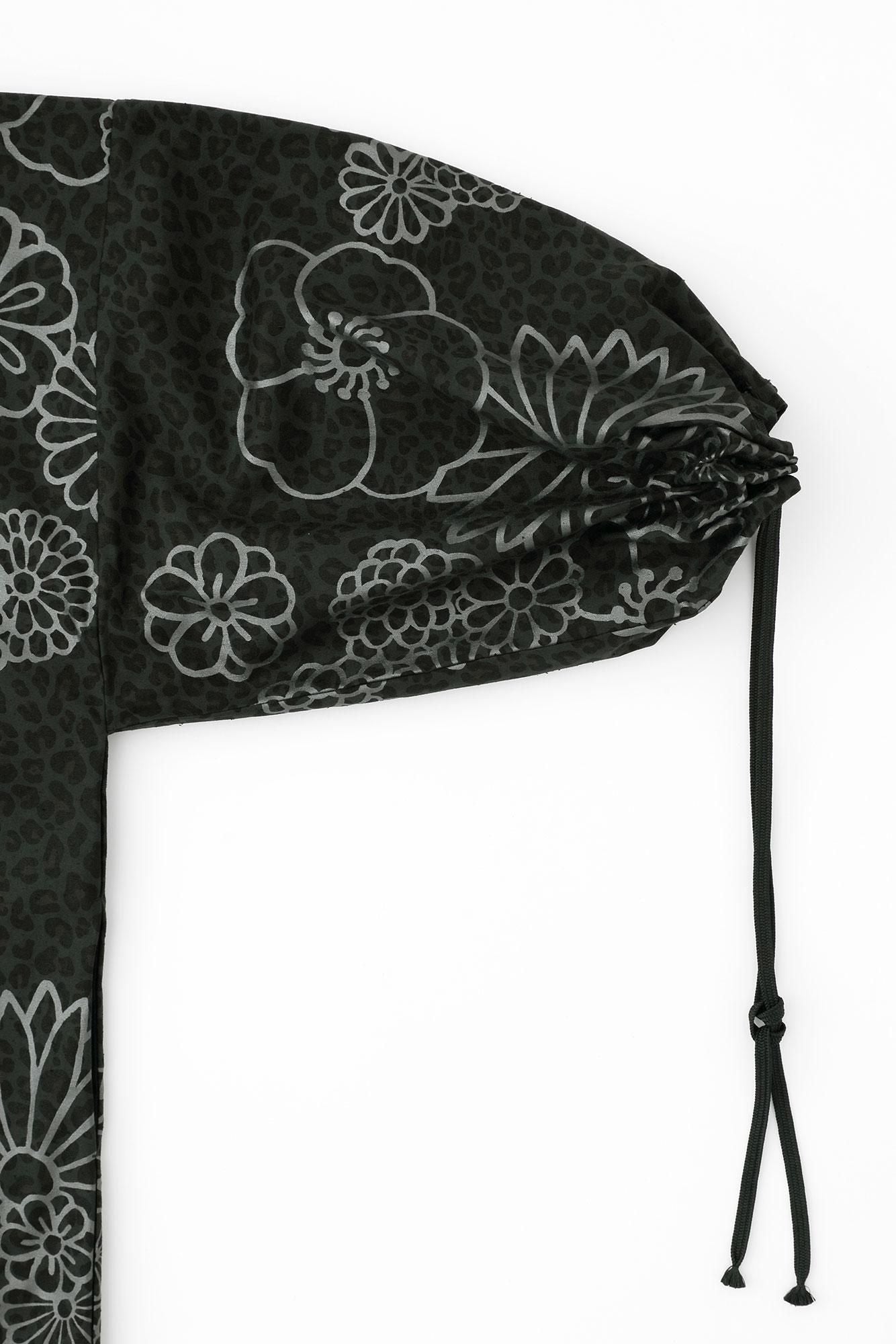 豹紋 宮中袖短外套 單層/金襴緞子