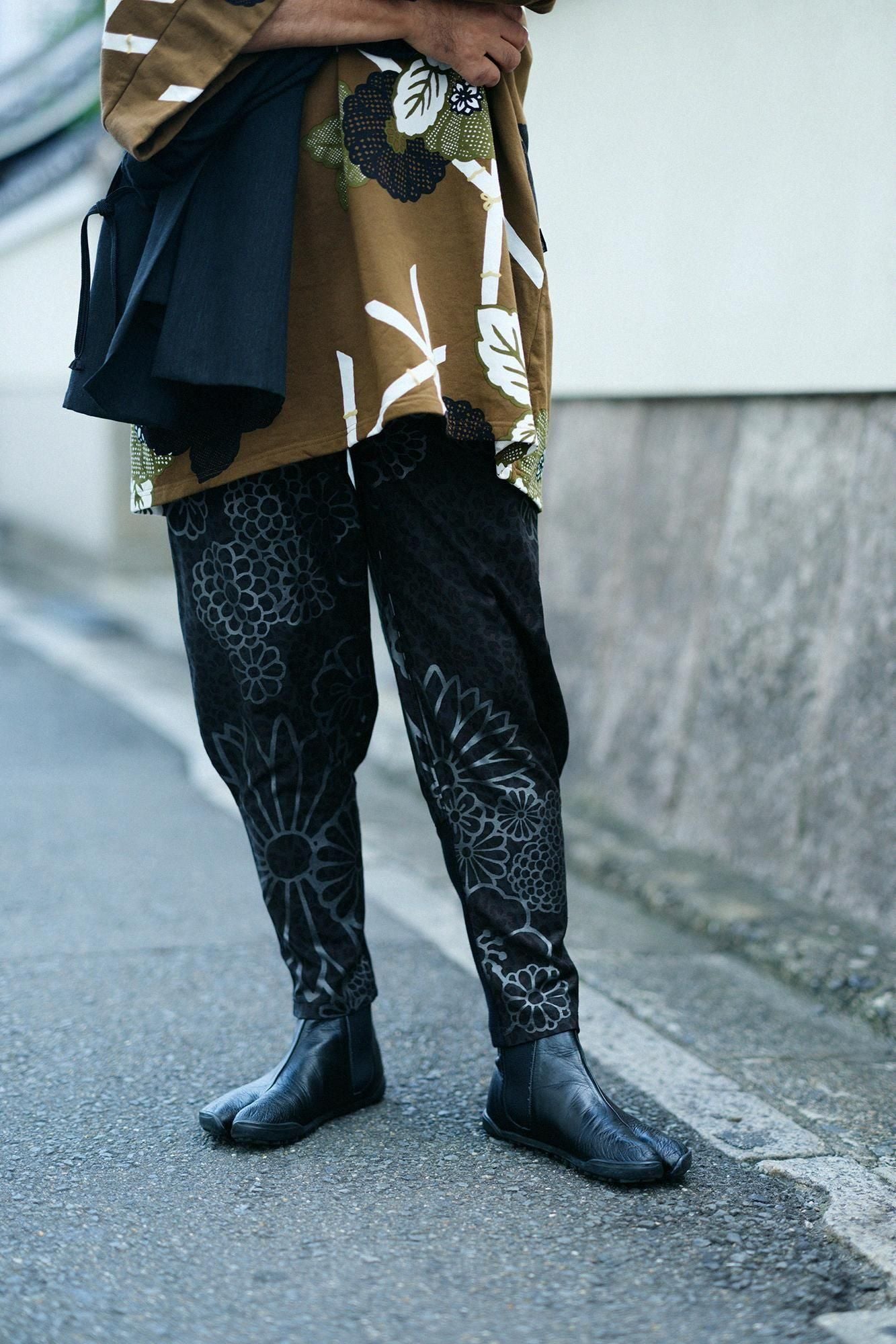 豹斑(ひょうまだら) 裁付(たっつけ)えんゆう穿き/金襴緞子(きんらんどんす)