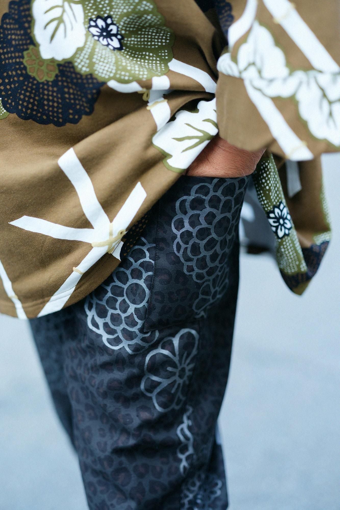 豹斑(ひょうまだら) 裁付(たっつけ)えんゆう穿き/金襴緞子(きんらんどんす)