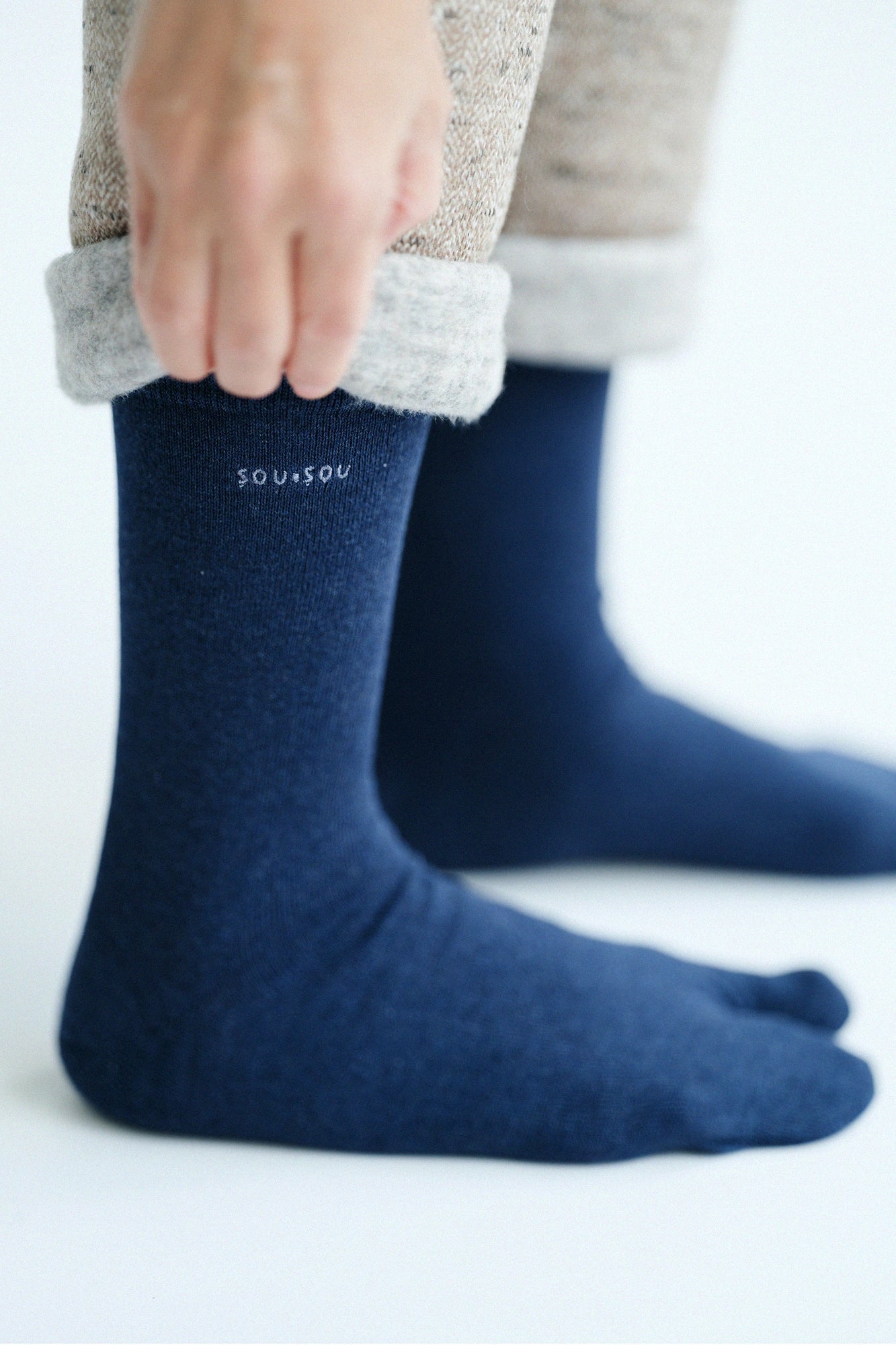 足袋下(普通丈)/留紺杢(とめこんもく)【男・女性用】